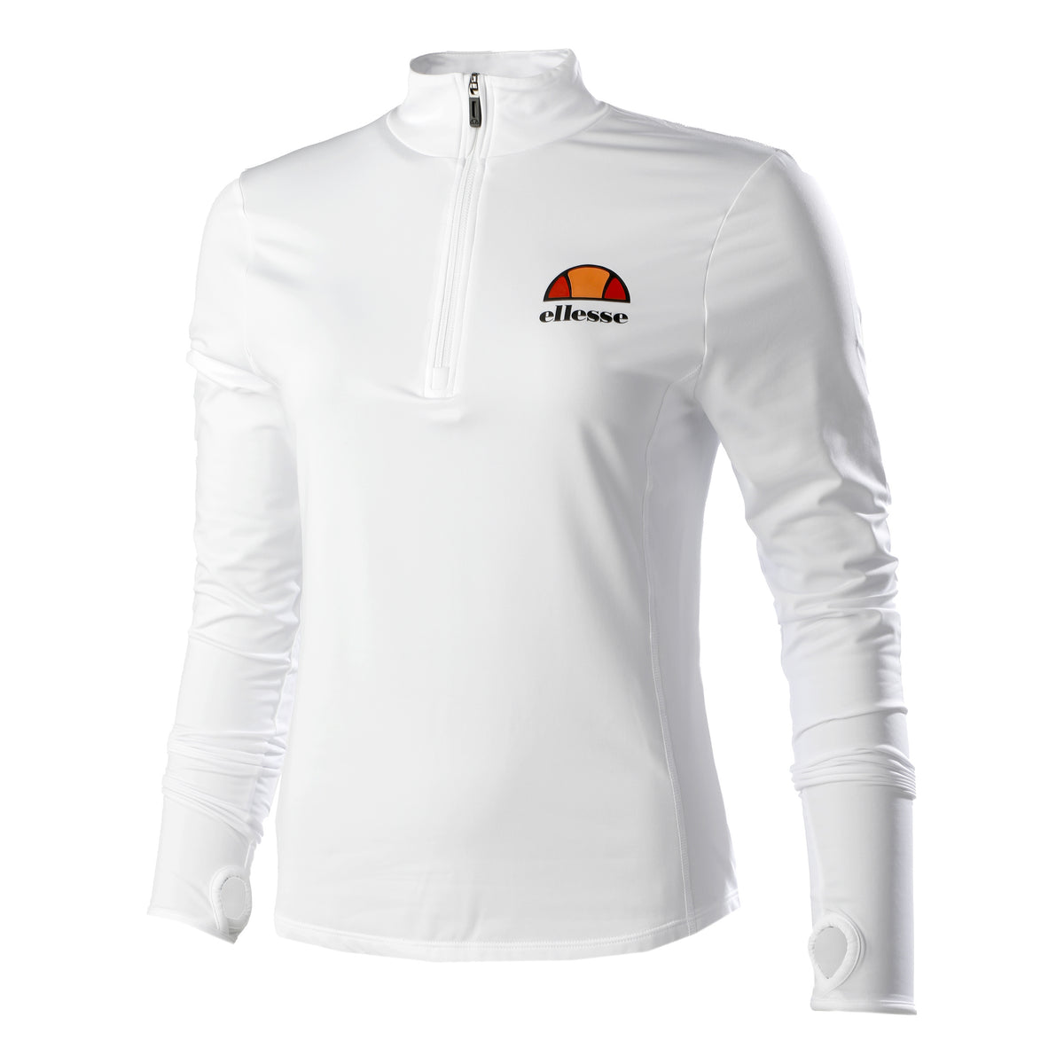 Ellesse Sofira 1/4 Zip Longsleeve Dames - wit, Ellesse Sofira 1/4 Zip Longsleeve Dames - wit,