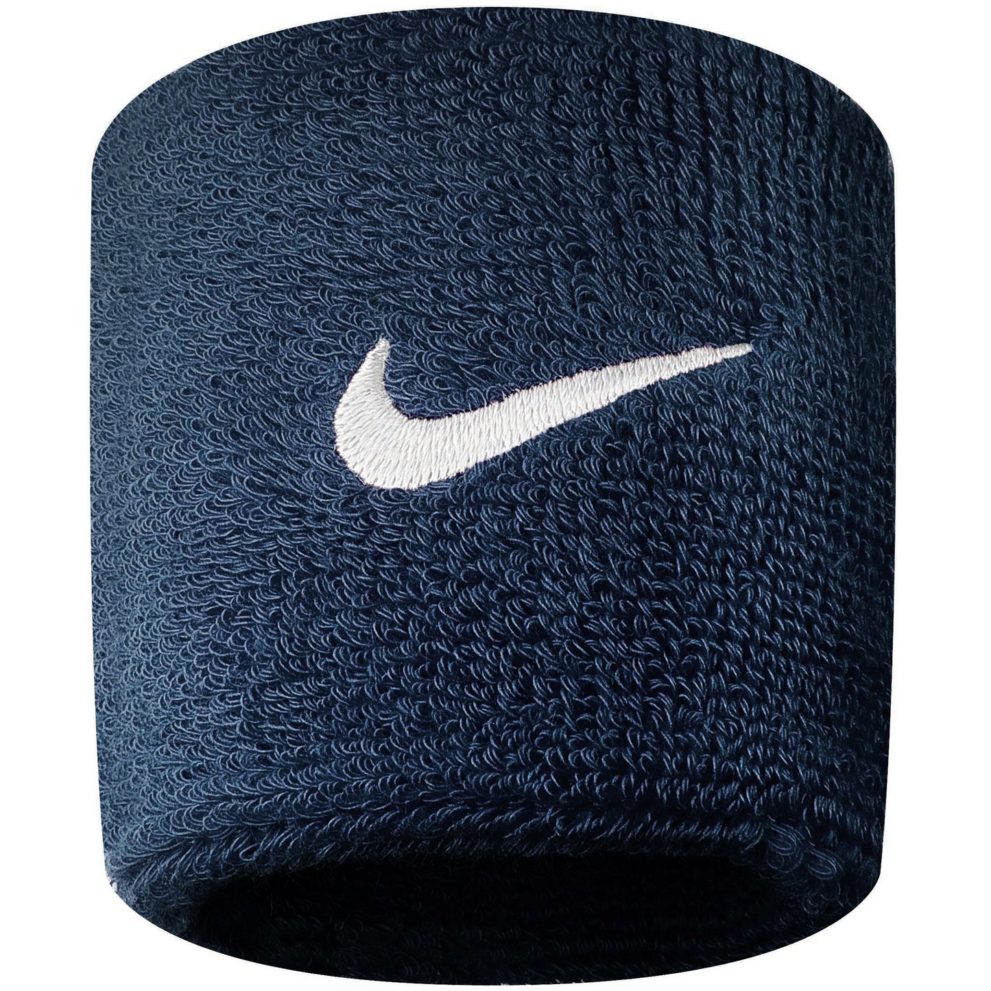 Nike Swoosh Zweetband Verpakking 2 stuks kort - donkerblauw, wit Nike Swoosh Zweetband Verpakking 2 stuks kort - donkerblauw, wit