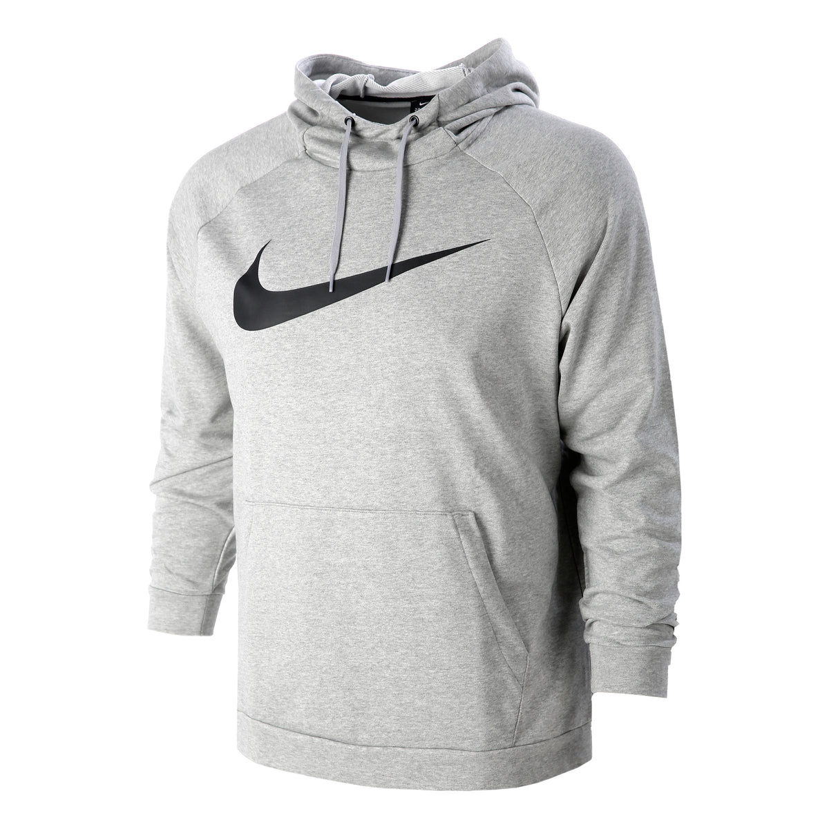 Nike Dri-Fit Swoosh Sweater met capuchon Heren - lichtgrijs, zwart Nike Dri-Fit Swoosh Sweater met capuchon Heren - lichtgrijs, zwart