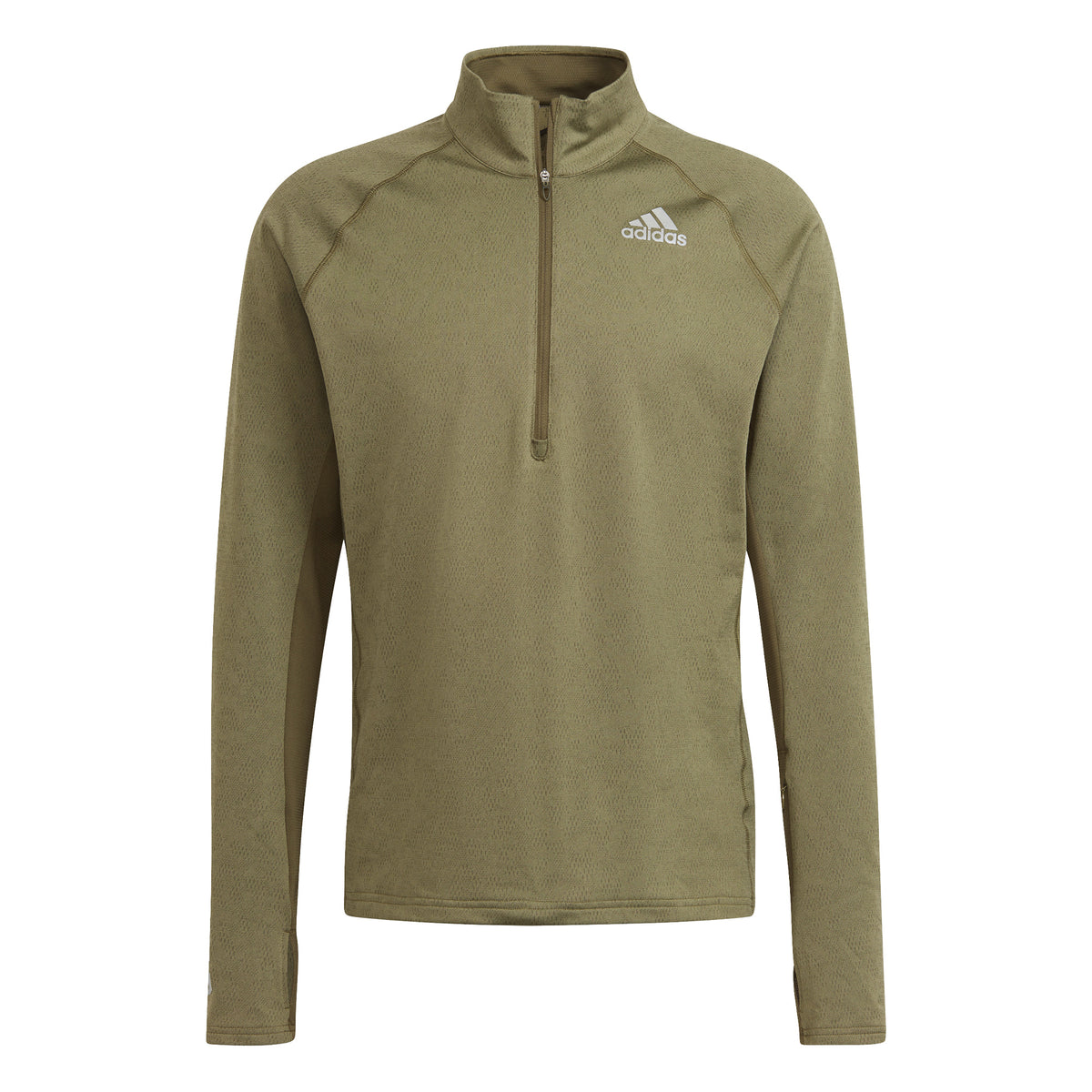 adidas Half-Zip Longsleeve Heren - olijf, adidas Half-Zip Longsleeve Heren - olijf,