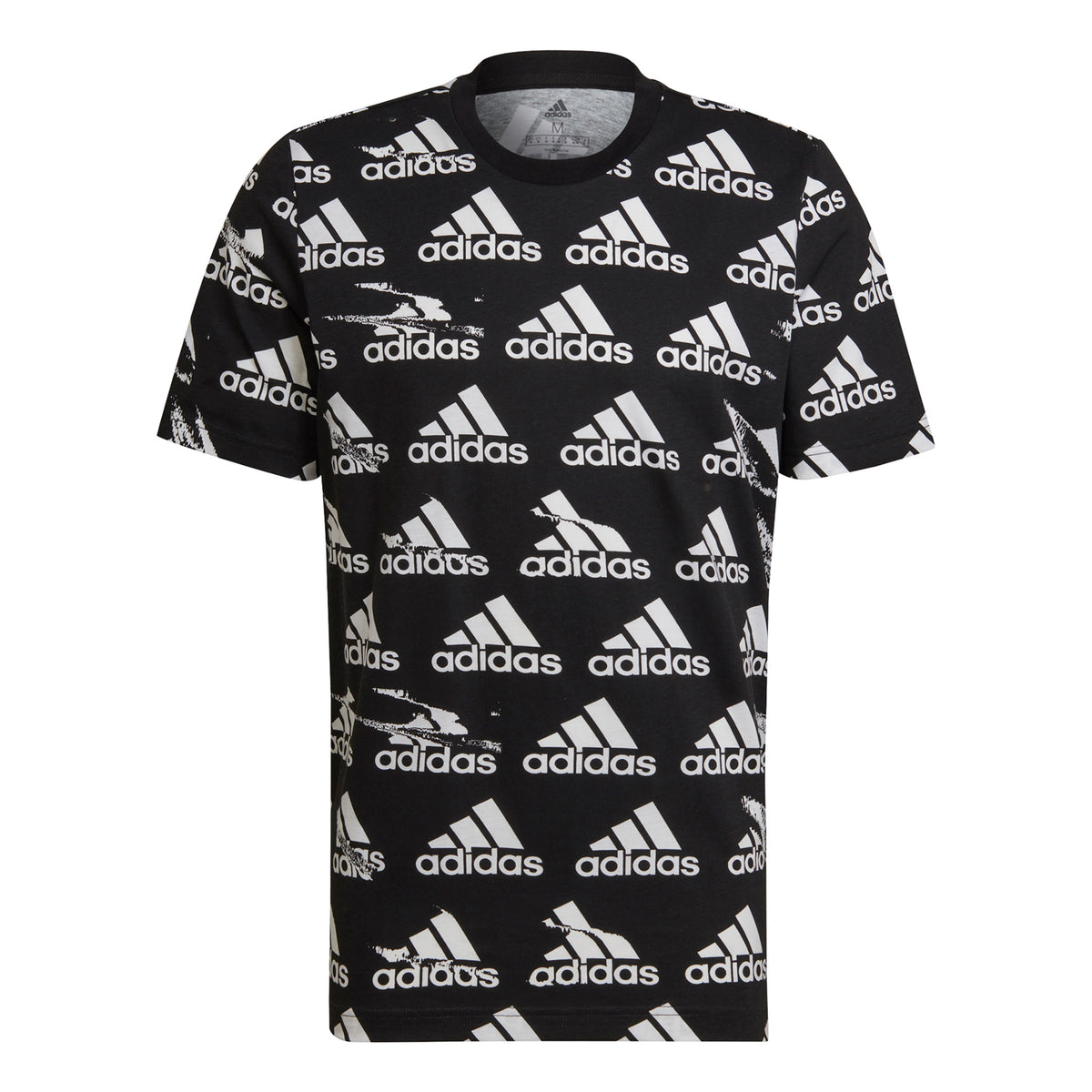 adidas Big Logo T-shirt Heren - zwart, wit adidas Big Logo T-shirt Heren - zwart, wit