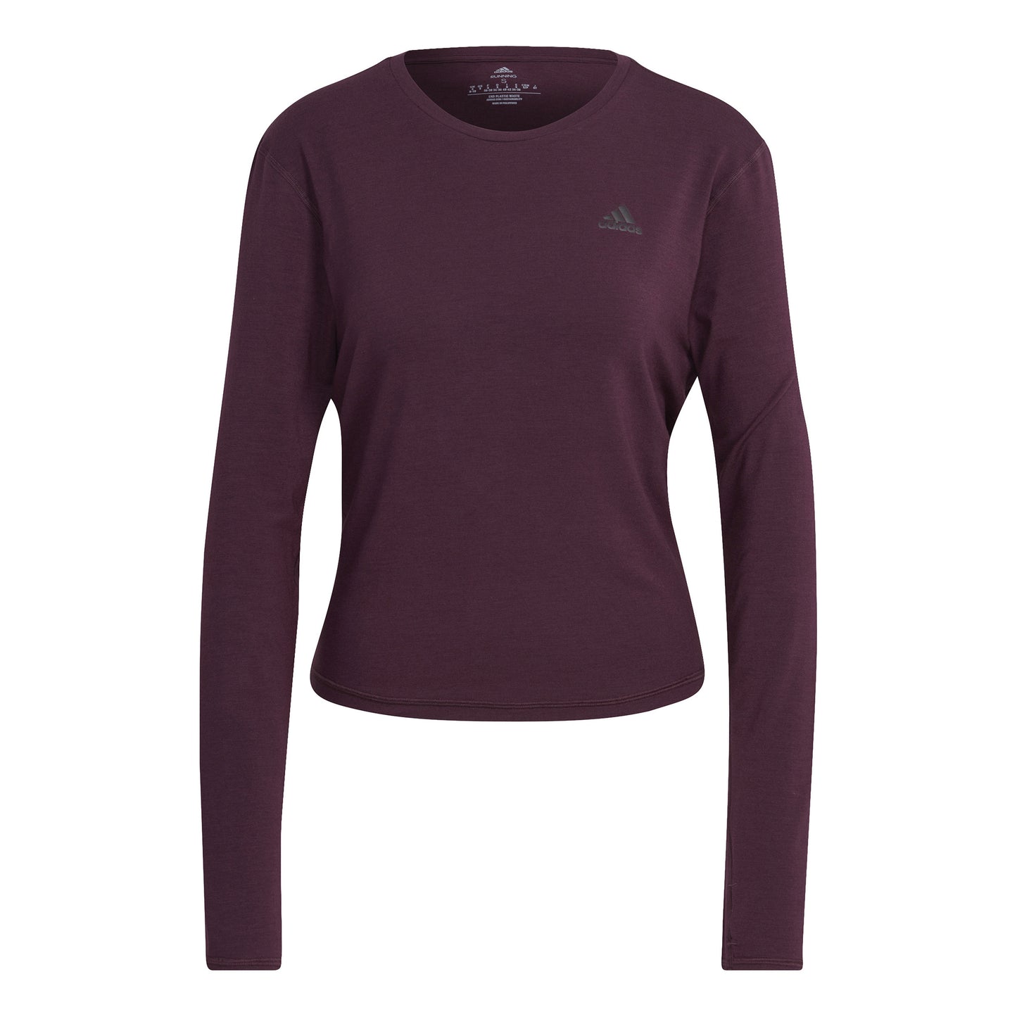 adidas RI 3 Stripes Made With Nature Longsleeve Dames-Berry adidas RI 3 Stripes Made With Nature Longsleeve Dames-Berry