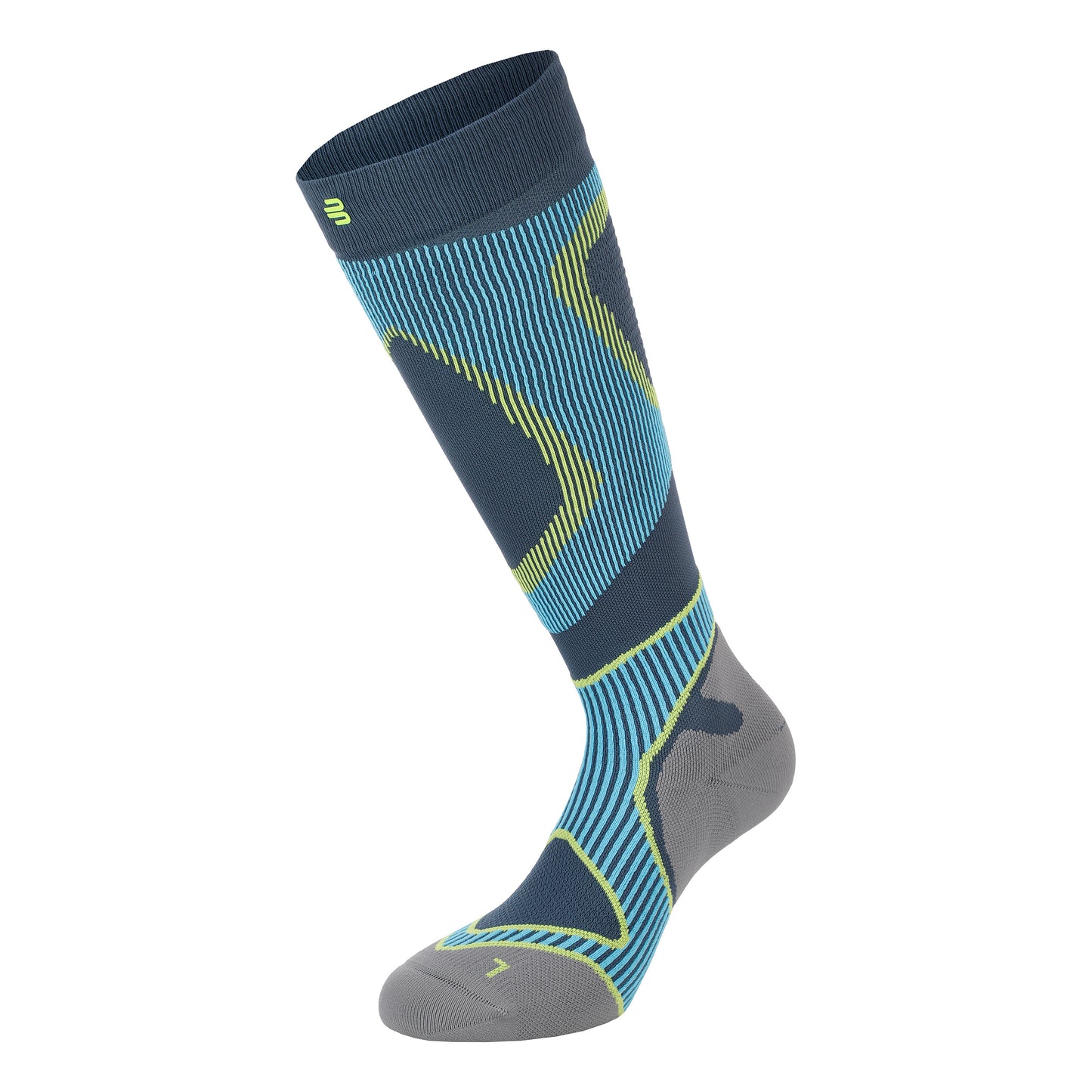 Bauerfeind Performance Compressie-sokken Heren-Blauw Bauerfeind Performance Compressie-sokken Heren-Blauw
