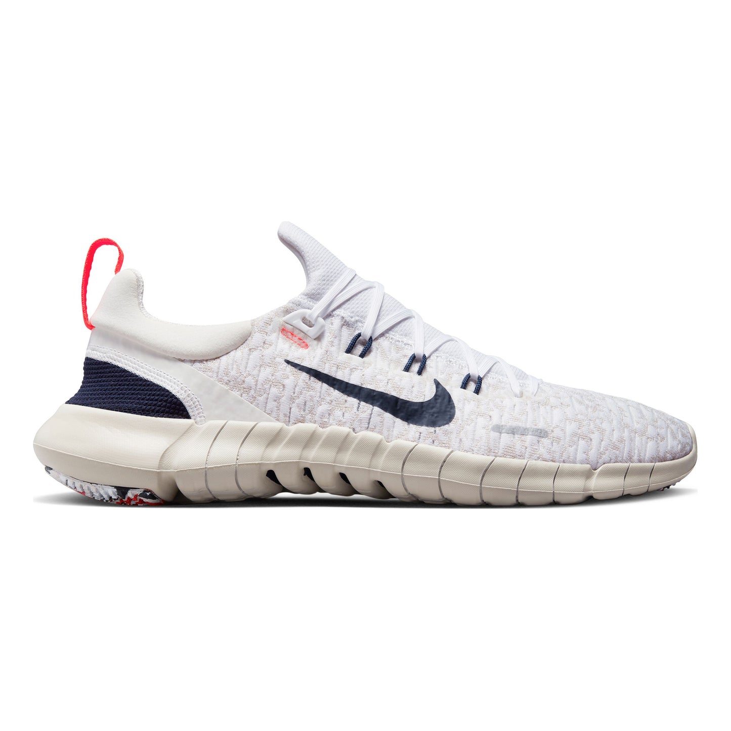 Nike Free Run 5.0 Neutrale schoen Heren - wit, donkerblauw