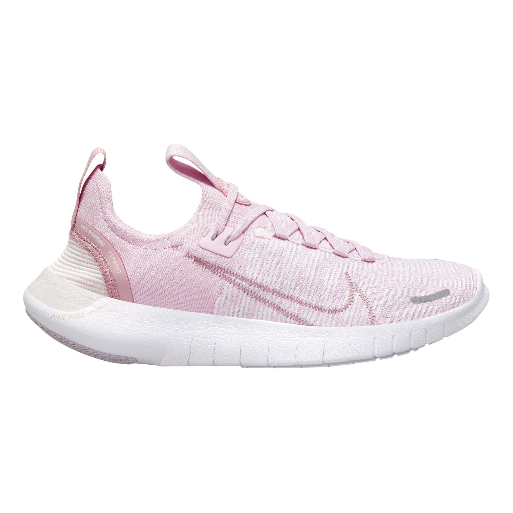 Nike Free Run Flyknit Next Nature Neutrale schoen Dames - pink, wit