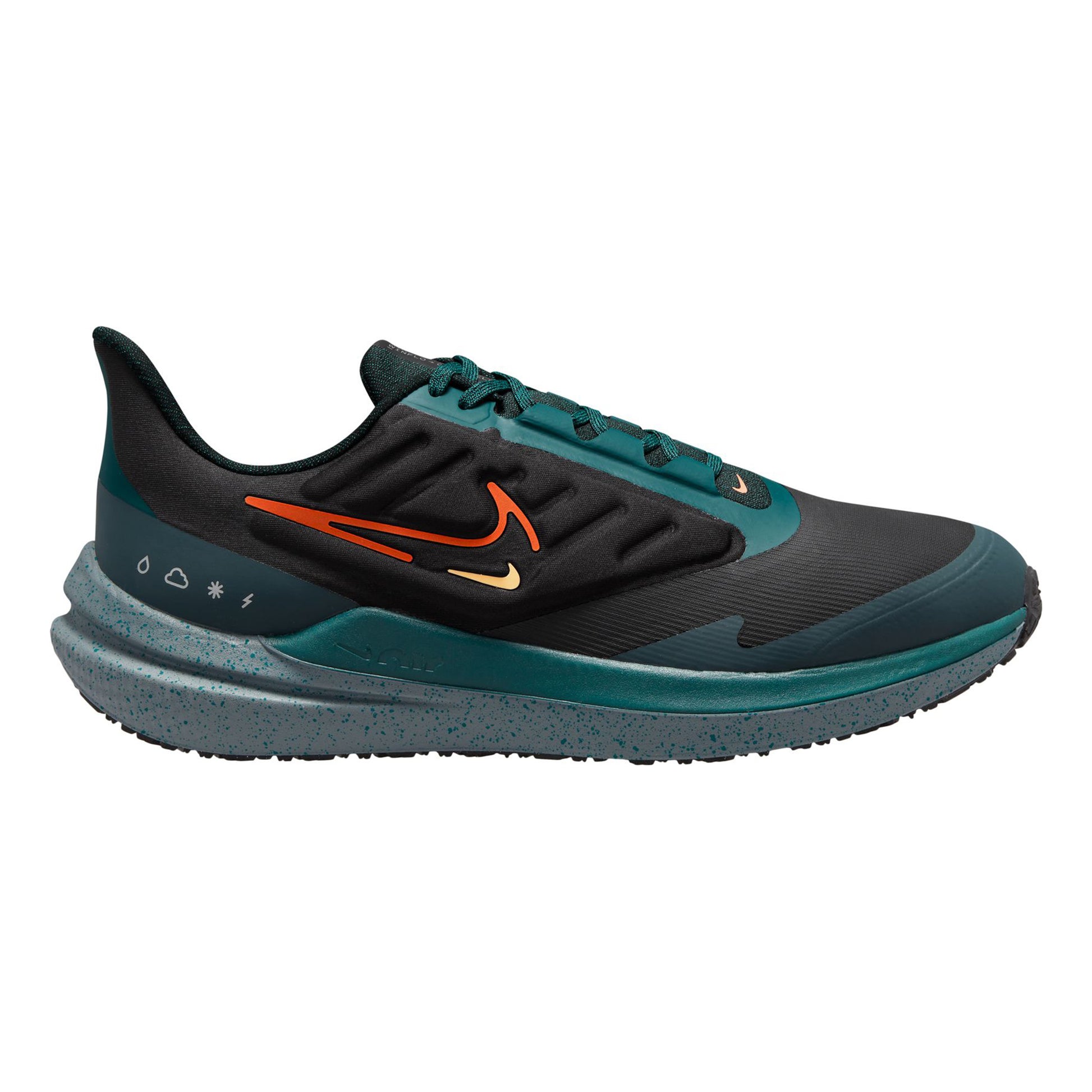 Nike Winflo 9 Shield Neutrale schoen Heren - zwart, petrolblauw