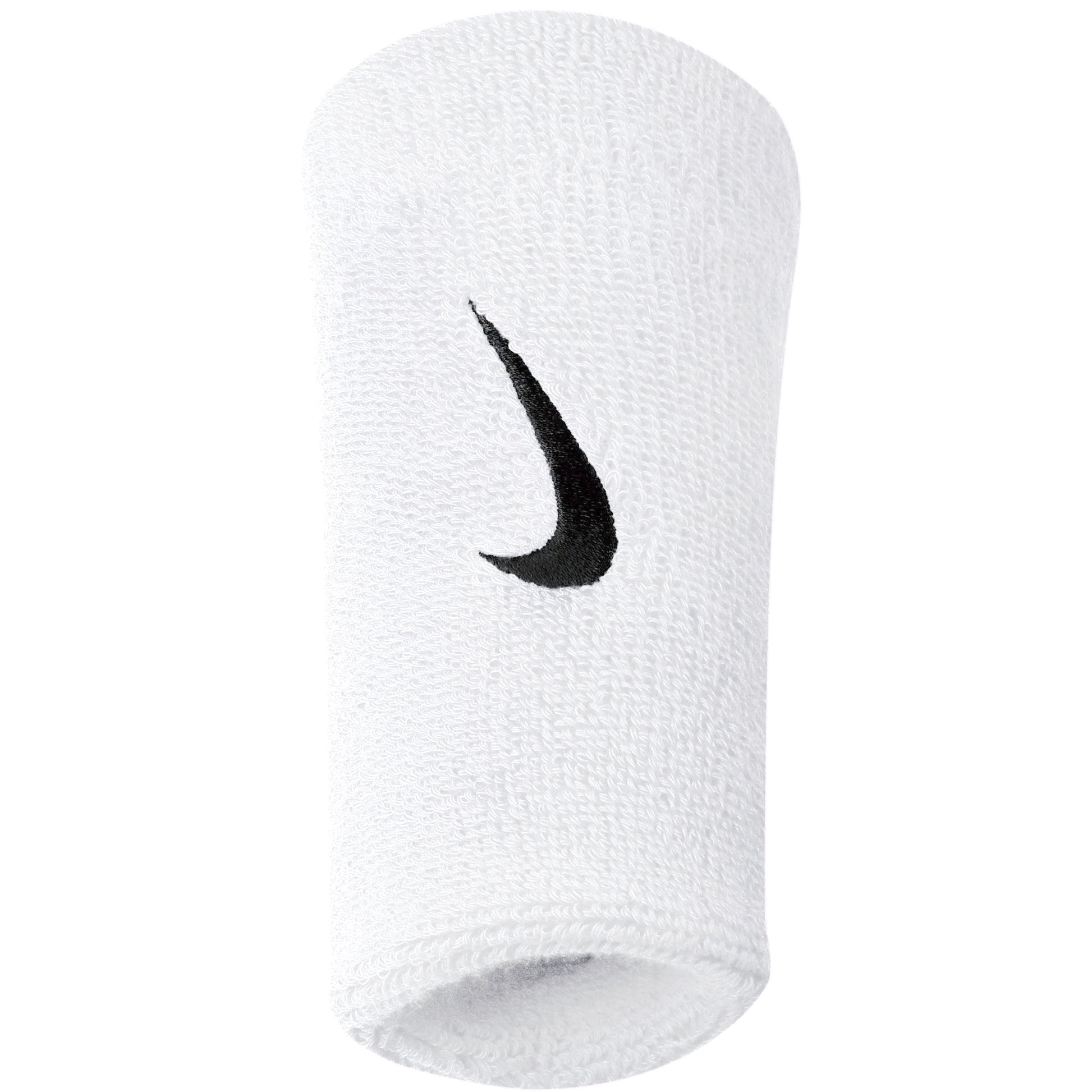 Nike Swoosh Doublewide Zweetband Verpakking 2 Stuks-Wit,Zwart