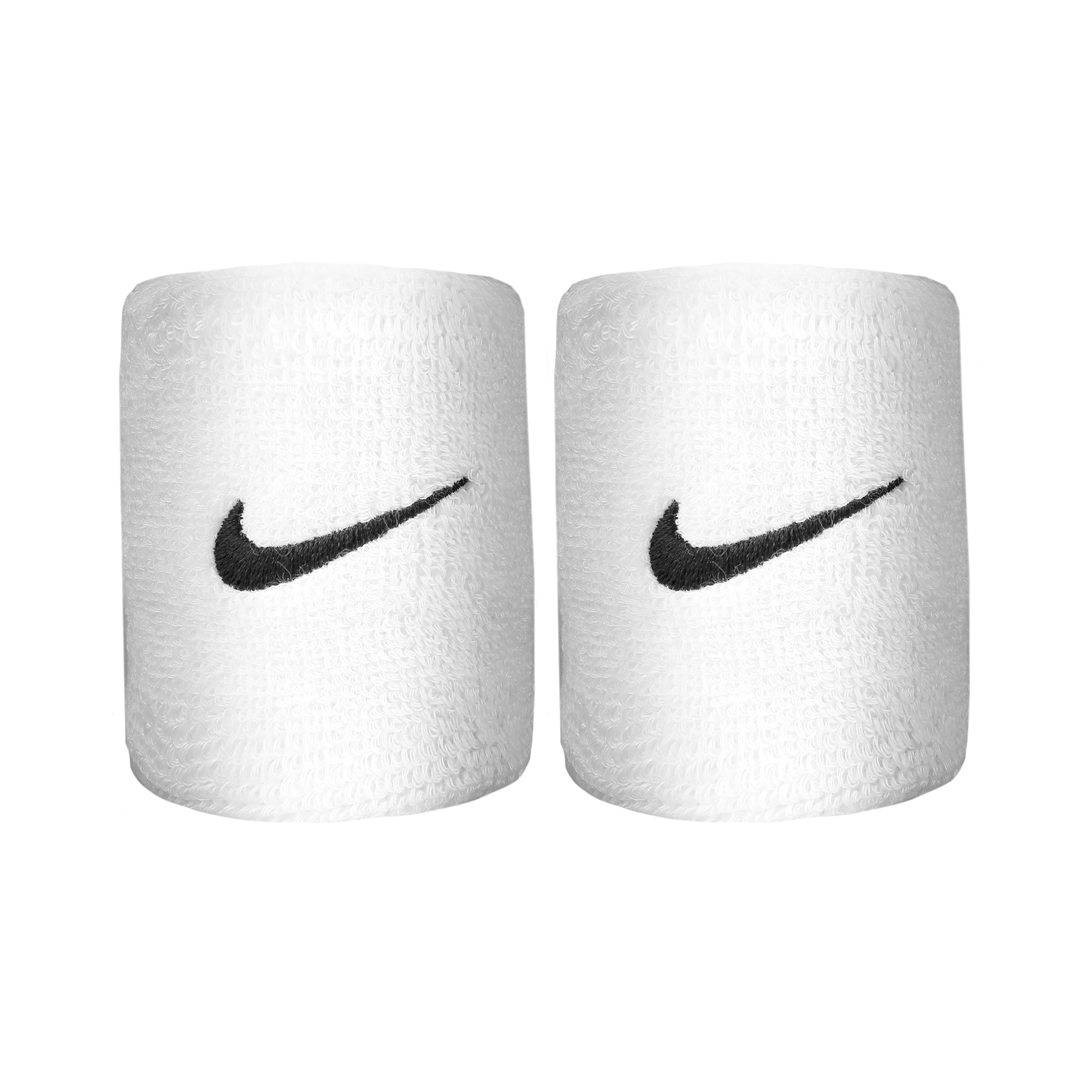 Nike Swoosh Zweetband Verpakking 2 stuks kort - wit, zwart
