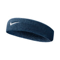 Swoosh Hoofdband Unisex - donkerblauw, wit