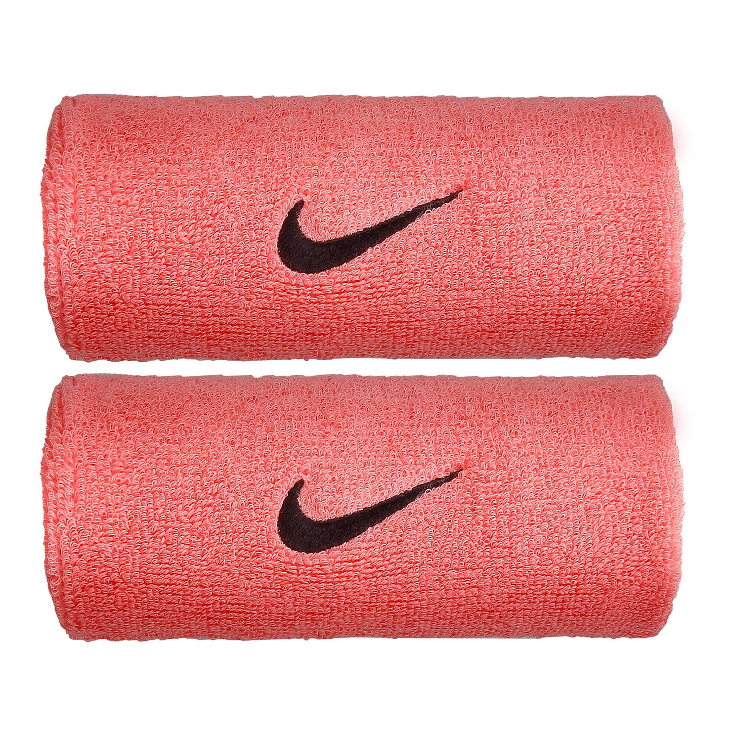 Nike Swoosh Doublewide Zweetband Verpakking 2 stuks Unisex - roze, zwart
