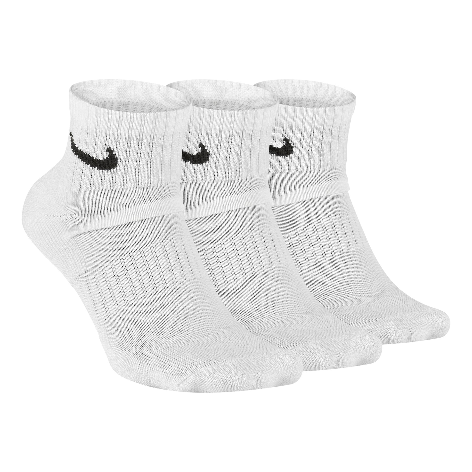 Nike Everyday Cushioned Ankle Tennissokken Verpakking 3 stuks Unisex - wit, zwart
