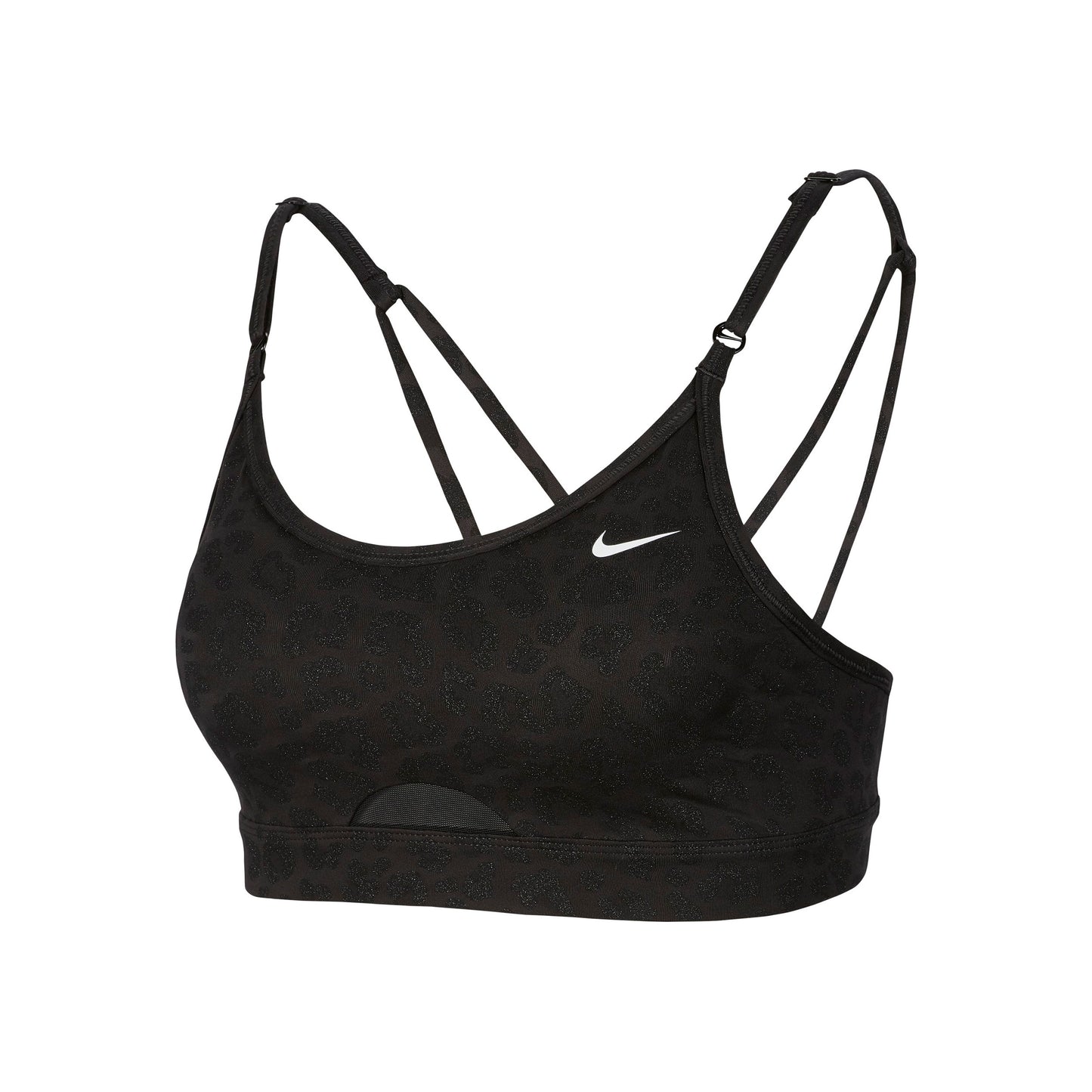 Nike Dri-Fit Indy Padded Glitter Sport-bh Dames - zwart,