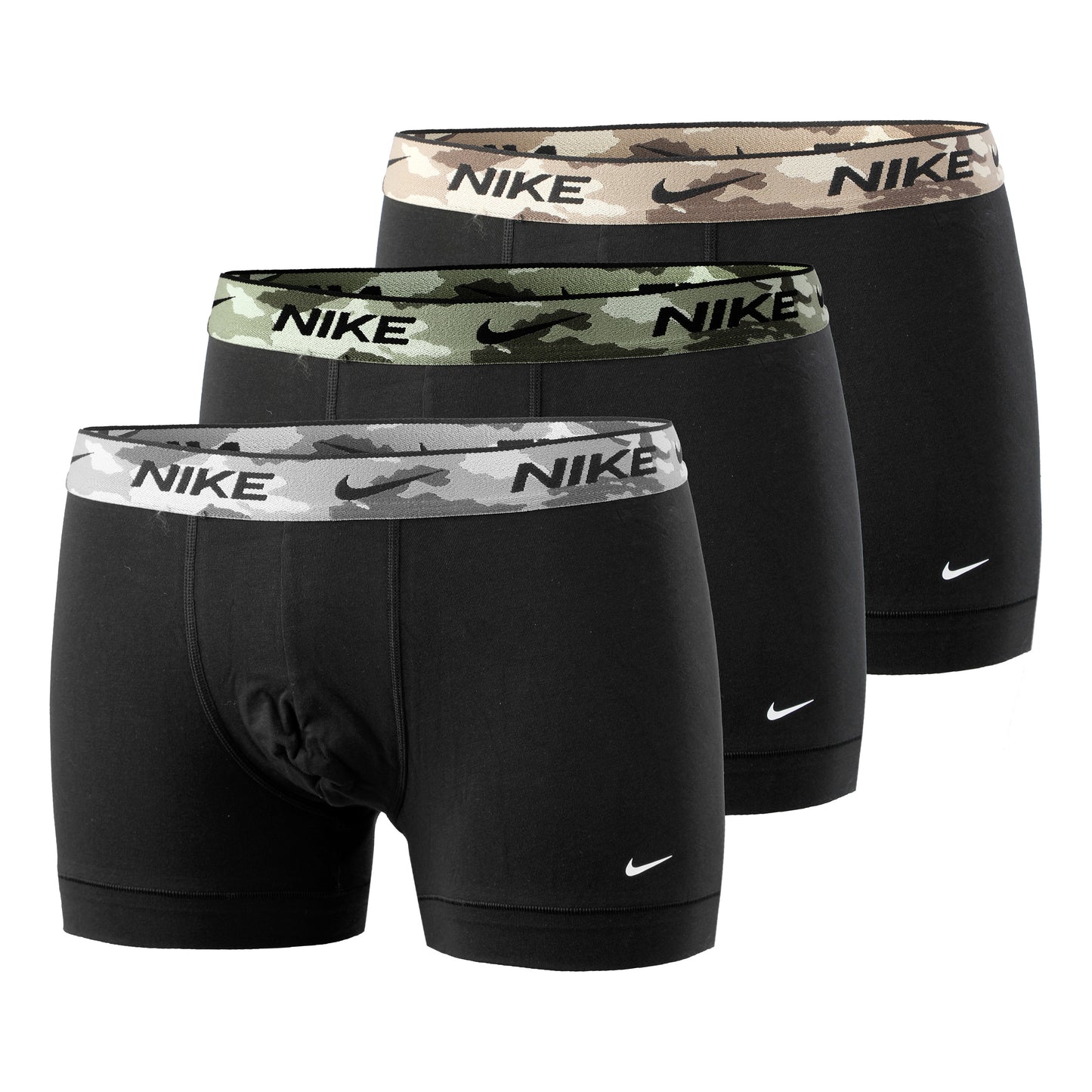 Nike Everyday Stretch Trunk Boxershort Verpakking 3 stuks Heren - zwart, olijf