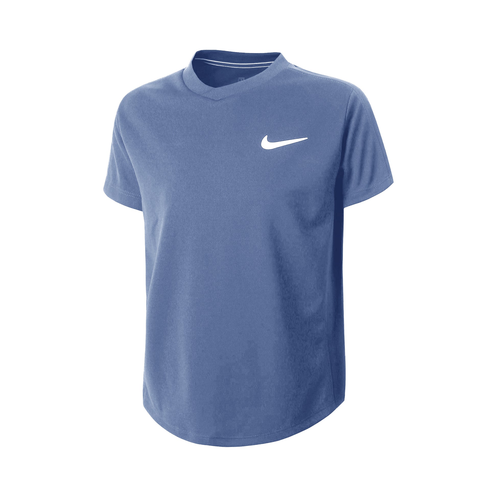 Nike Court Dri-Fit T-shirt Jongens - blaugrau, wit