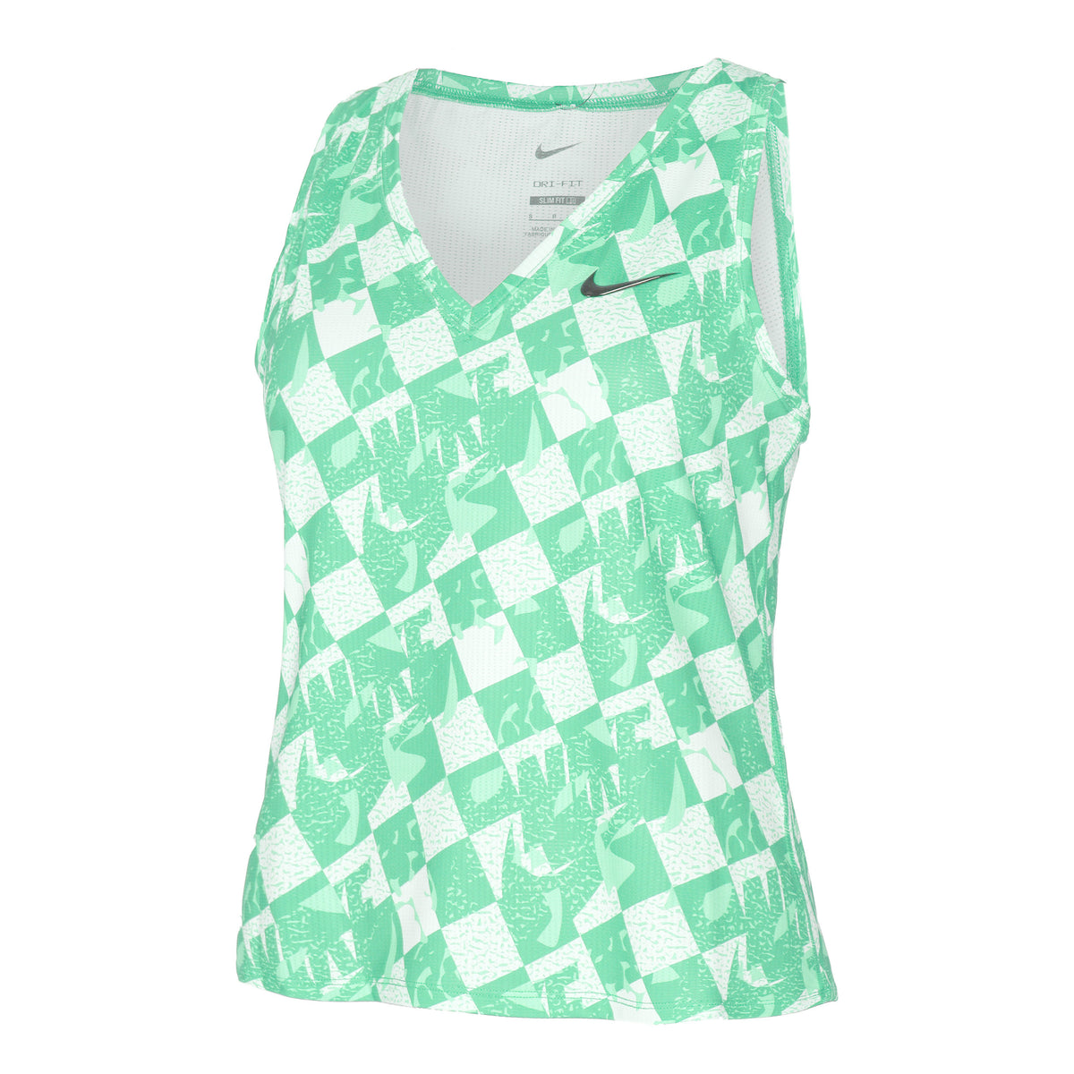 Nike Court Dri-Fit Victory Tanktop Dames - lichtgroen, wit