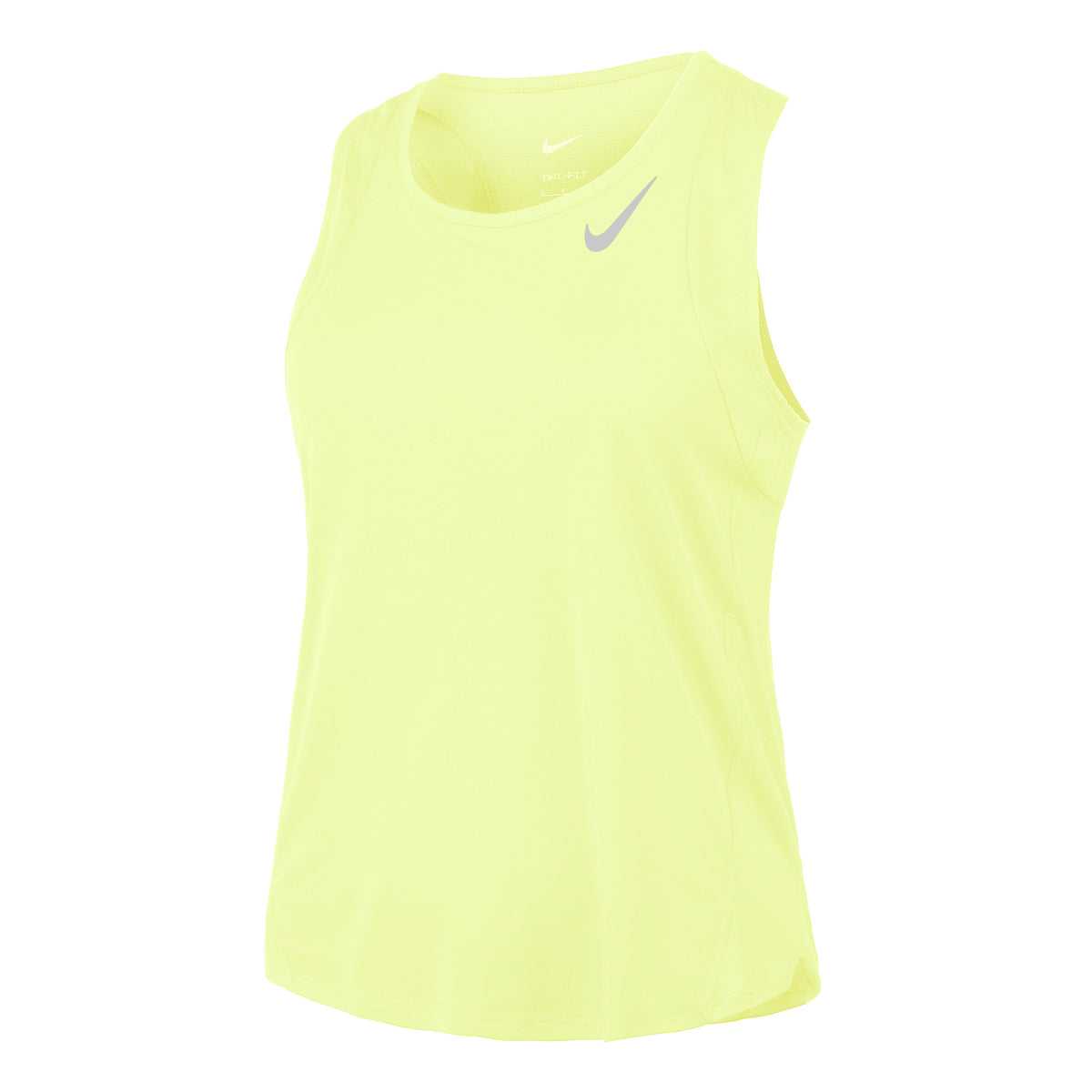 Nike Dri-Fit Race Hardloopshirt Dames - geel, grijs