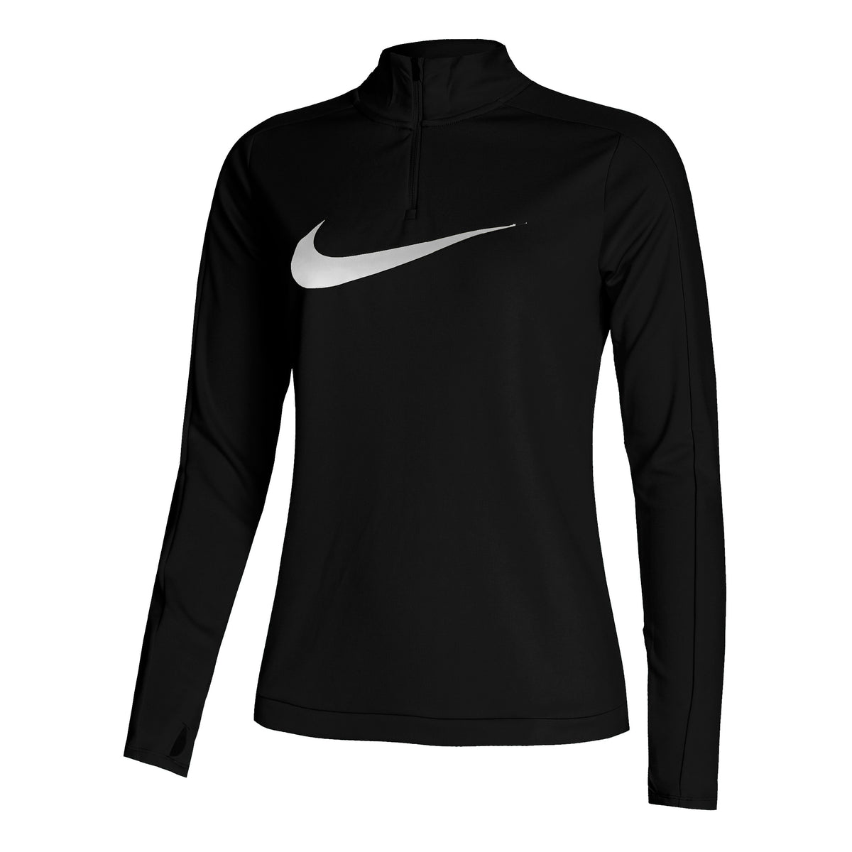 Nike Dri-Fit Swoosh HBR Half-Zip Topje hardlopen Dames - zwart, grijs