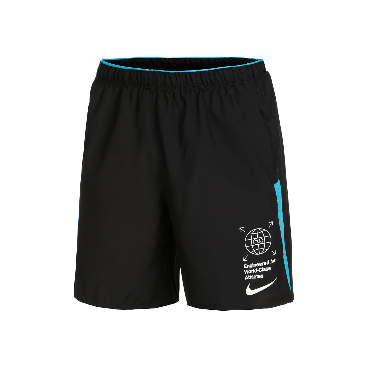 Nike Dri-Fit 9in Unlined GFX Shorts Heren - zwart, blauw