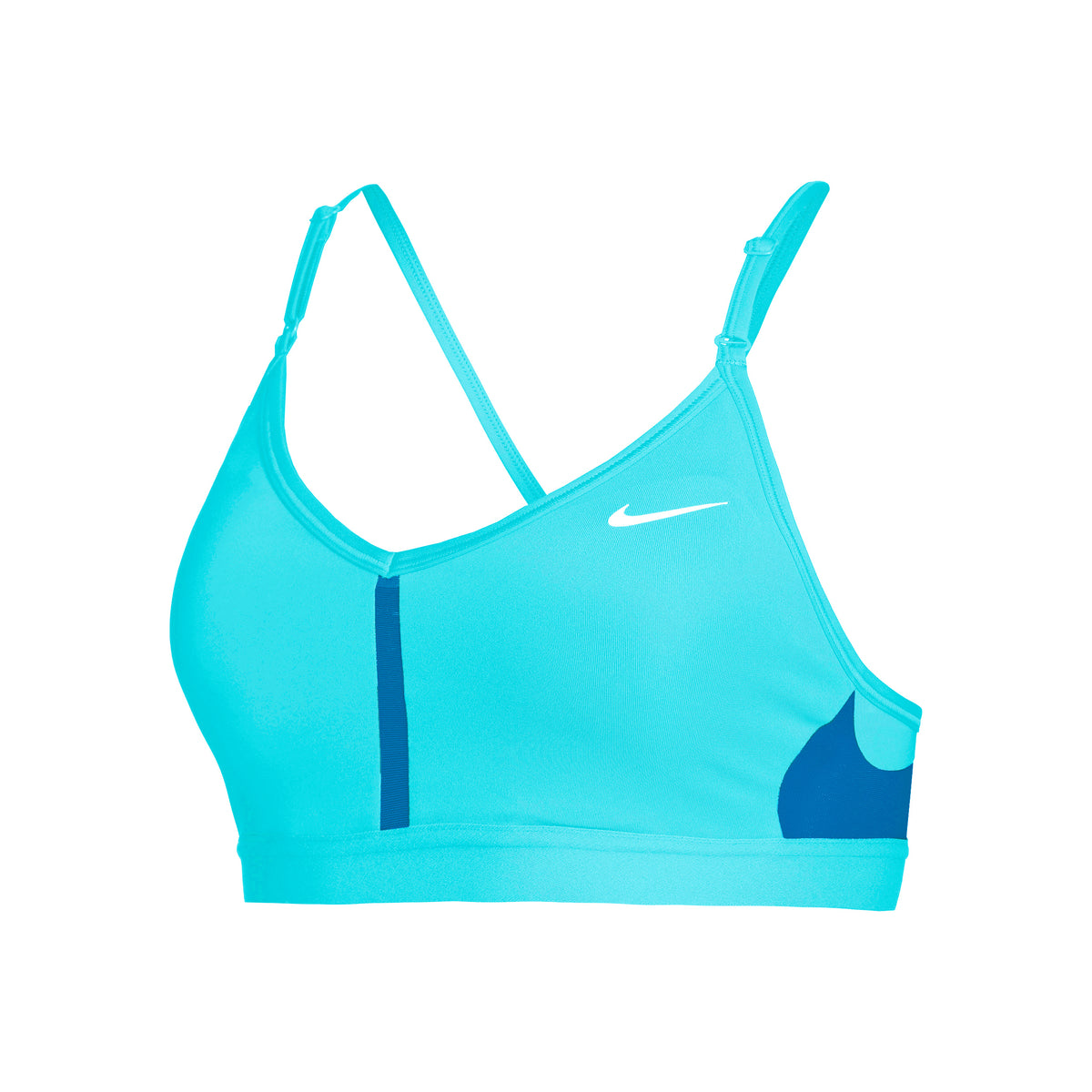 Nike Dri-Fit Indy V-Neck Sport-bh Dames - blauw,