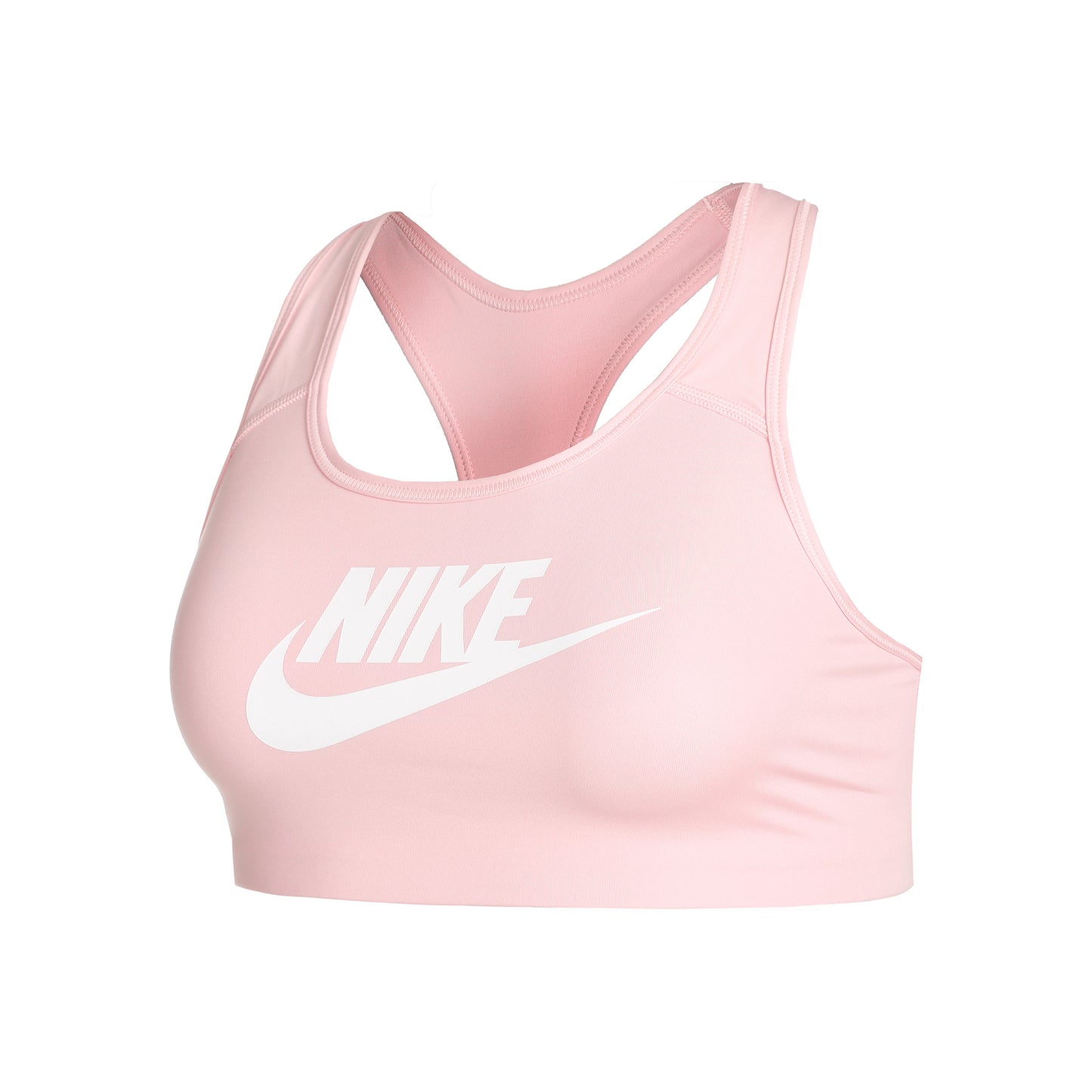 Nike Dri-Fit Swoosh Club Futura GX Sport-bh Dames - roze, wit