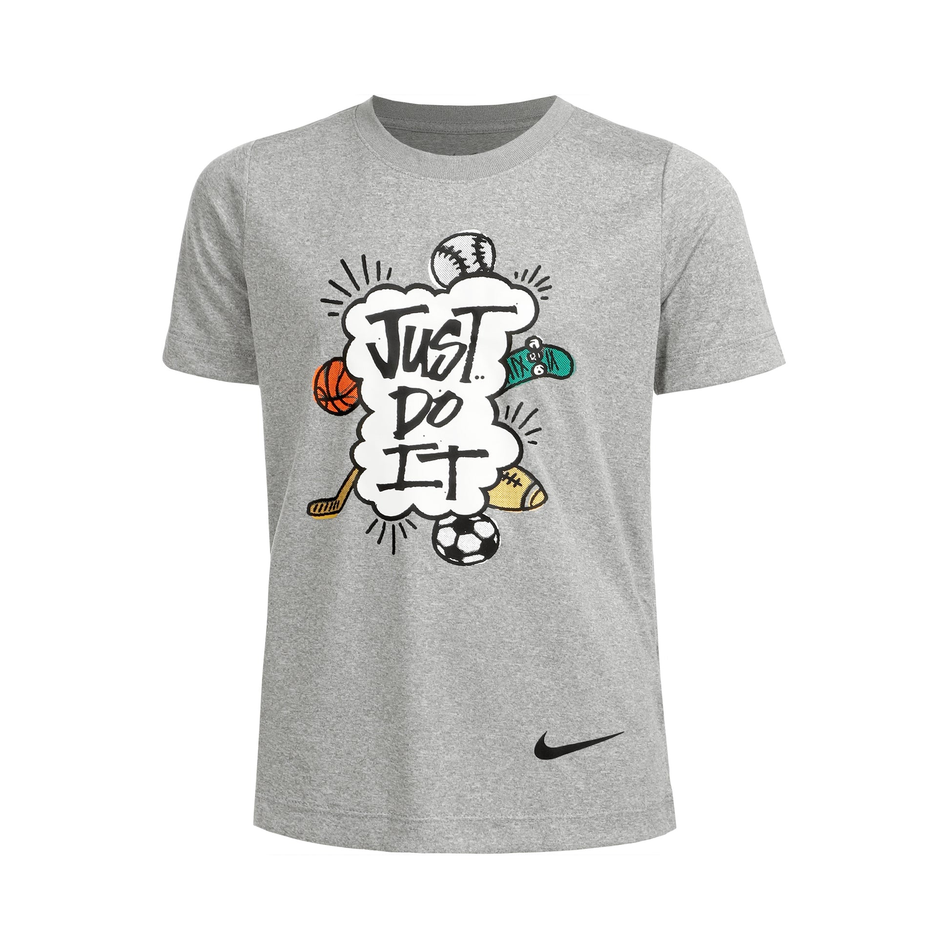 Nike Big Kids T-shirt Jongens - lichtgrijs,