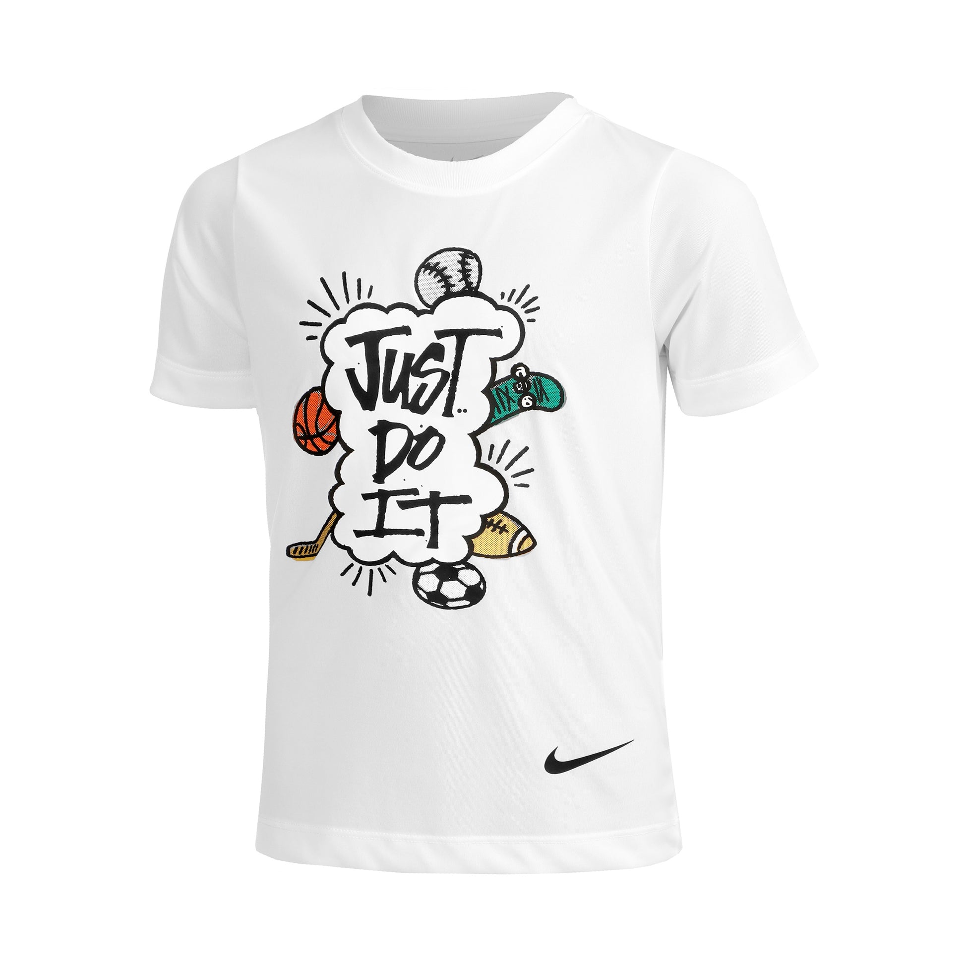 Nike Big Kids T-shirt Jongens - wit, veelkleurig