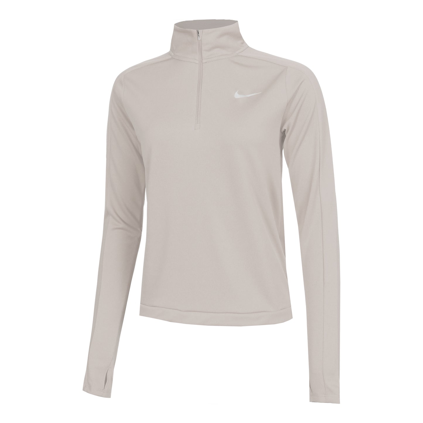 Nike Dri-Fit Pacer 1/4-Zip Longsleeve Dames - lichtgrijs,