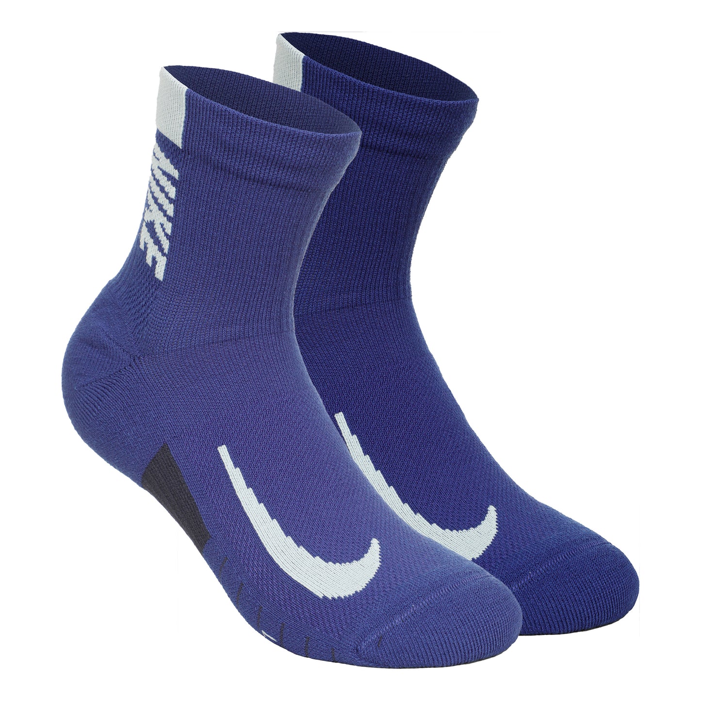 Nike Dri-Fit Multiplier No-Show Socks Hardloopsokken Verpakking 2 stuks Unisex - paars, blauw