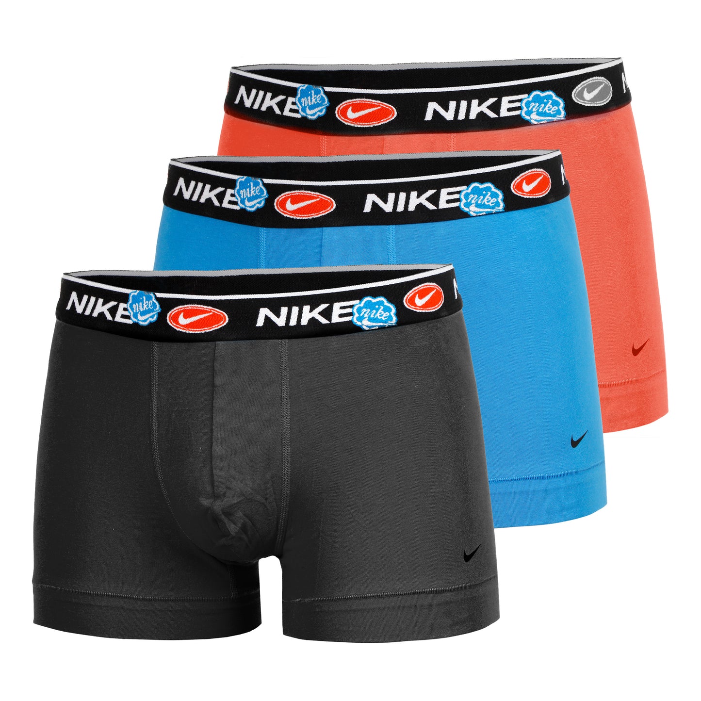 Nike Everyday Stretch Trunk Boxershort Verpakking 3 stuks Heren - abrikoos, turkoois