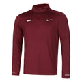 Dri-FIT Element Flash Half-Zip Hardloopshirt Heren - rood, zilver