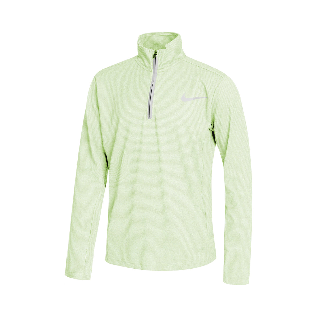 Nike Dri-Fit Poly+ 1/4 Zip Longsleeve Jongens - lichtgroen,