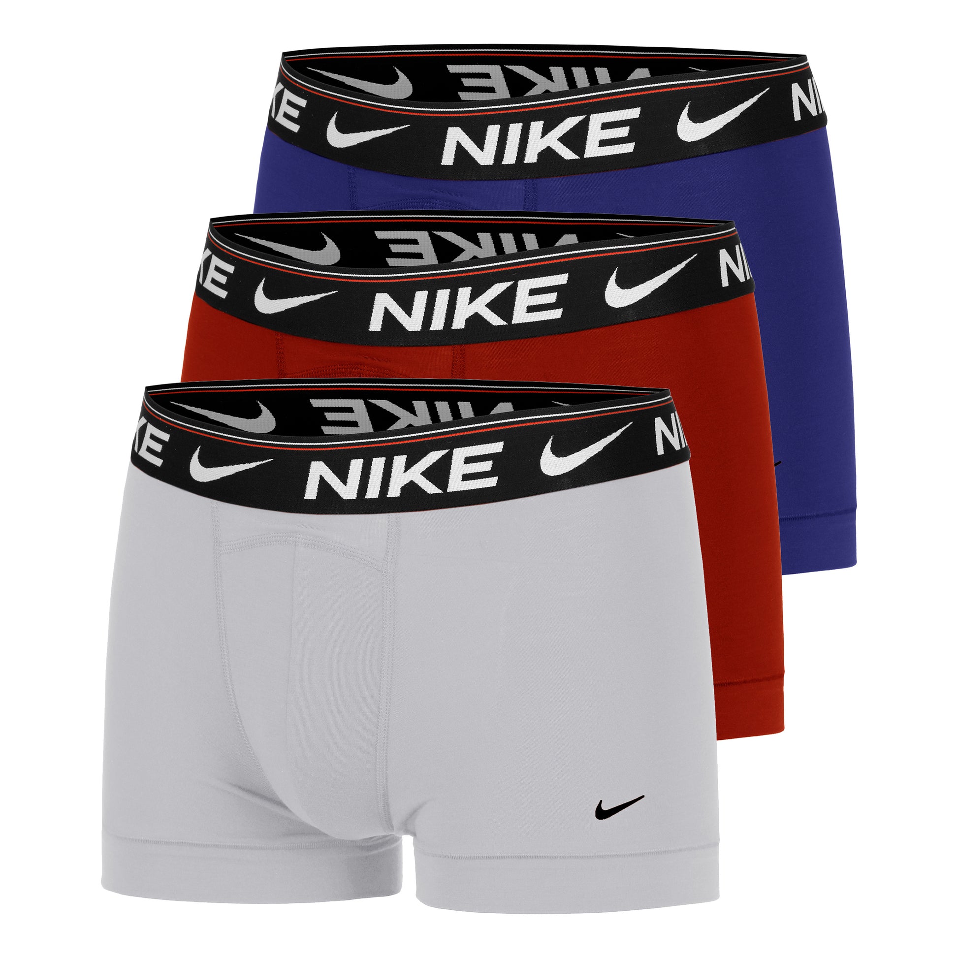 Nike Ultra Comfort Boxershort Verpakking 3 stuks Heren - grijs, rood
