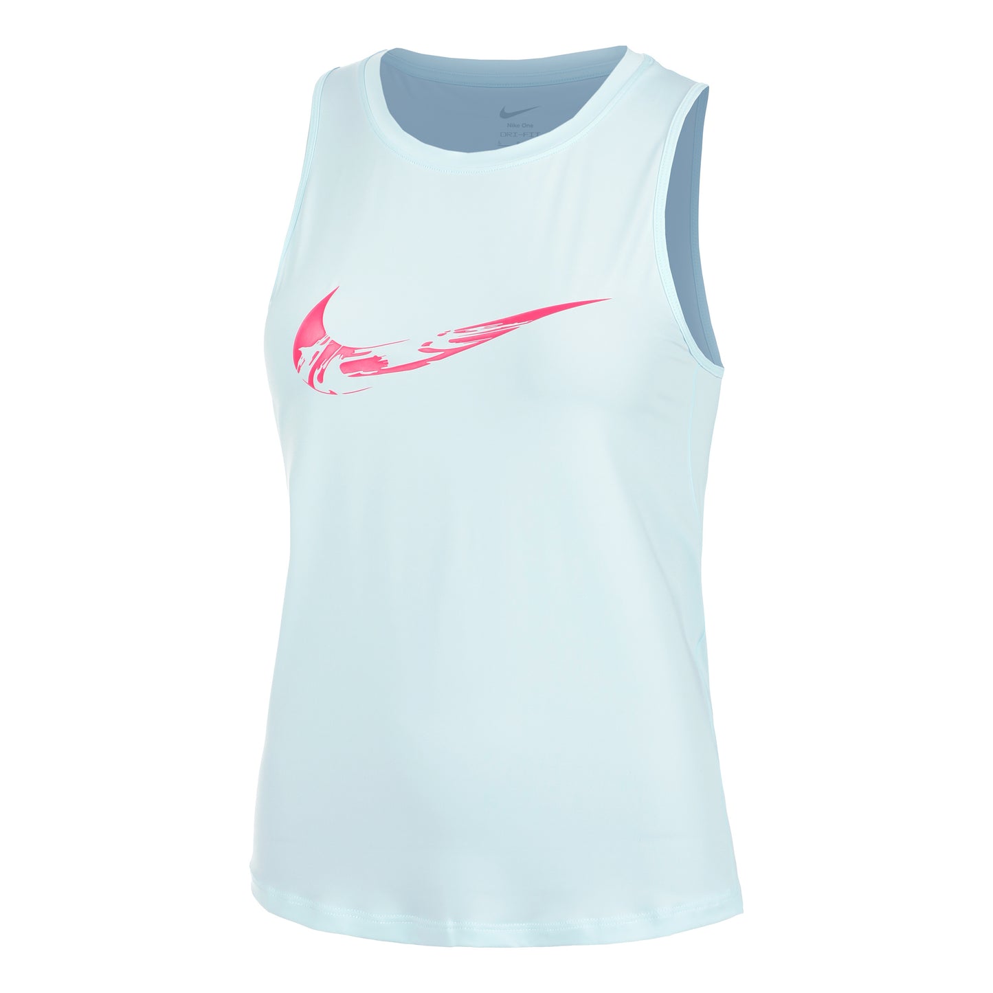 Nike Dri-Fit One Swoosh Hardloopshirt Dames - lichtblauw,