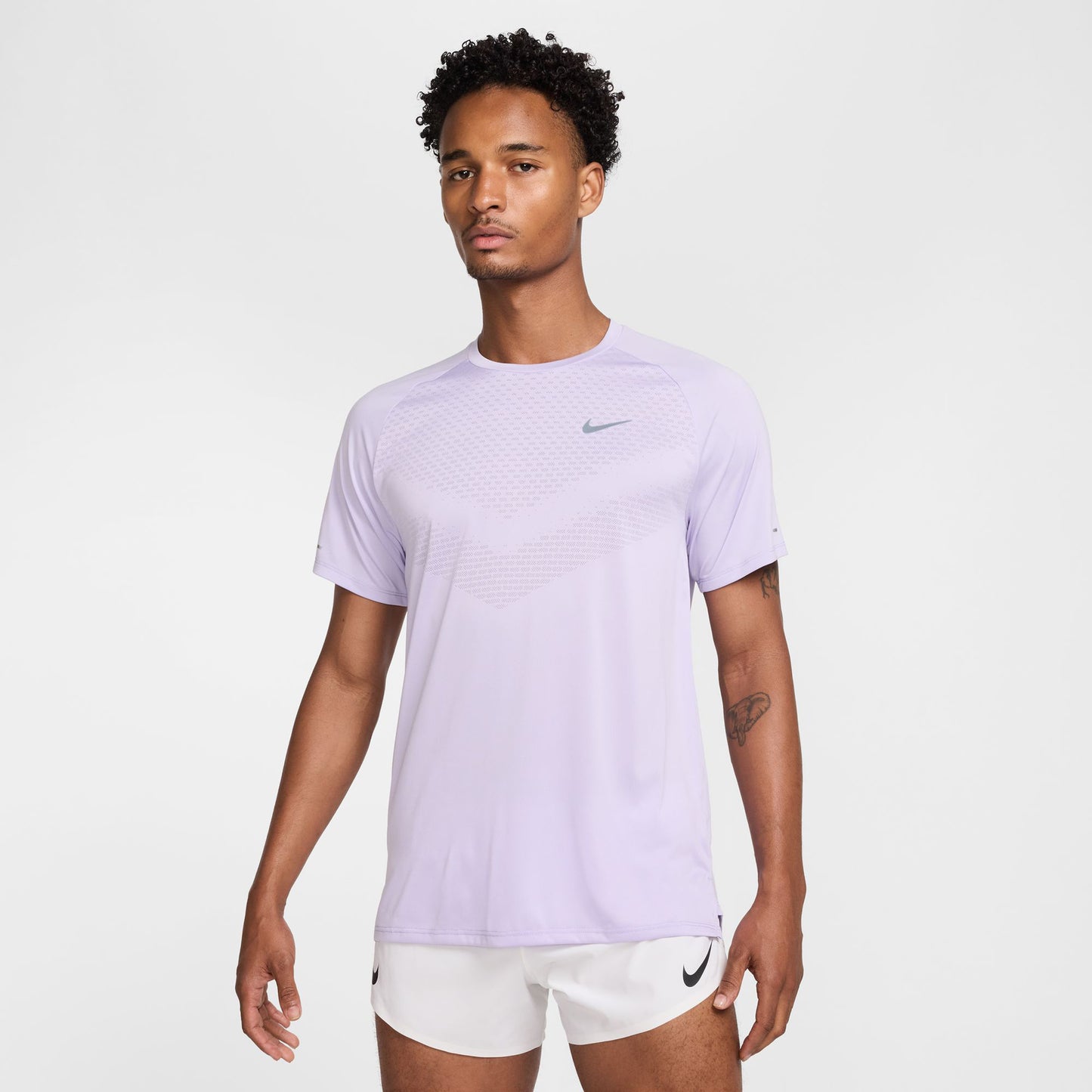 Nike Stride Hardloopshirt Heren - mauve
