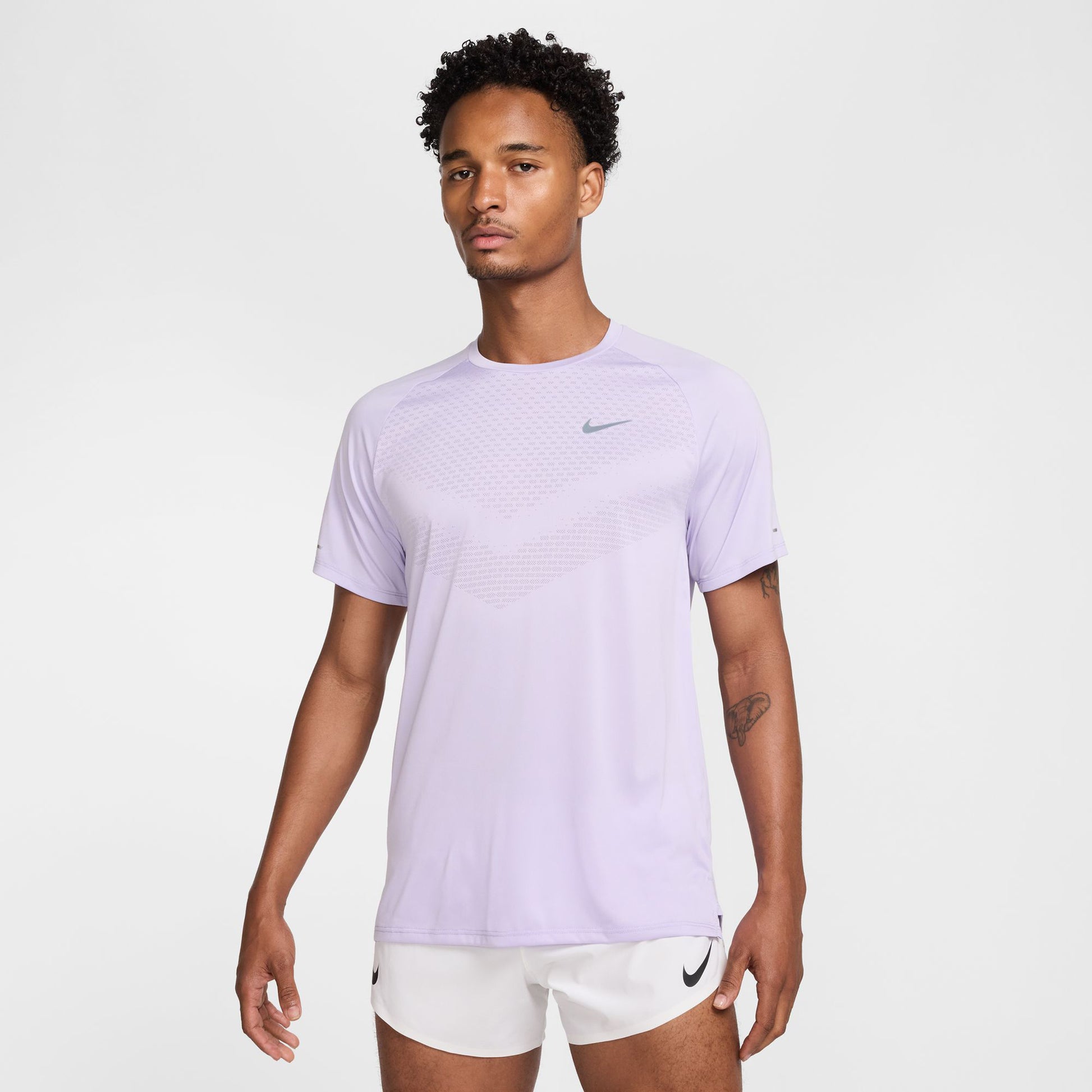 Nike Stride Hardloopshirt Heren - mauve