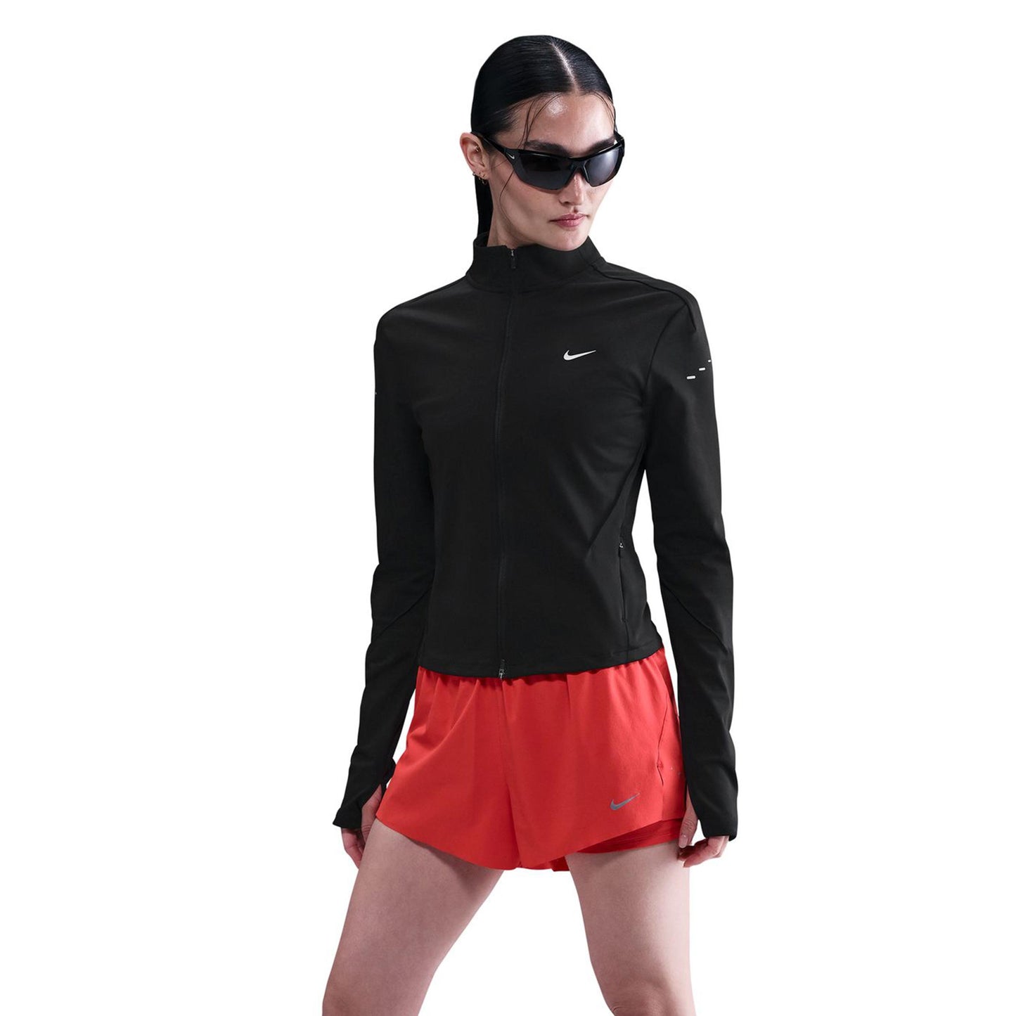 Nike Swift Half-Zip Hardloopshirt Dames-Zwart,Zilver