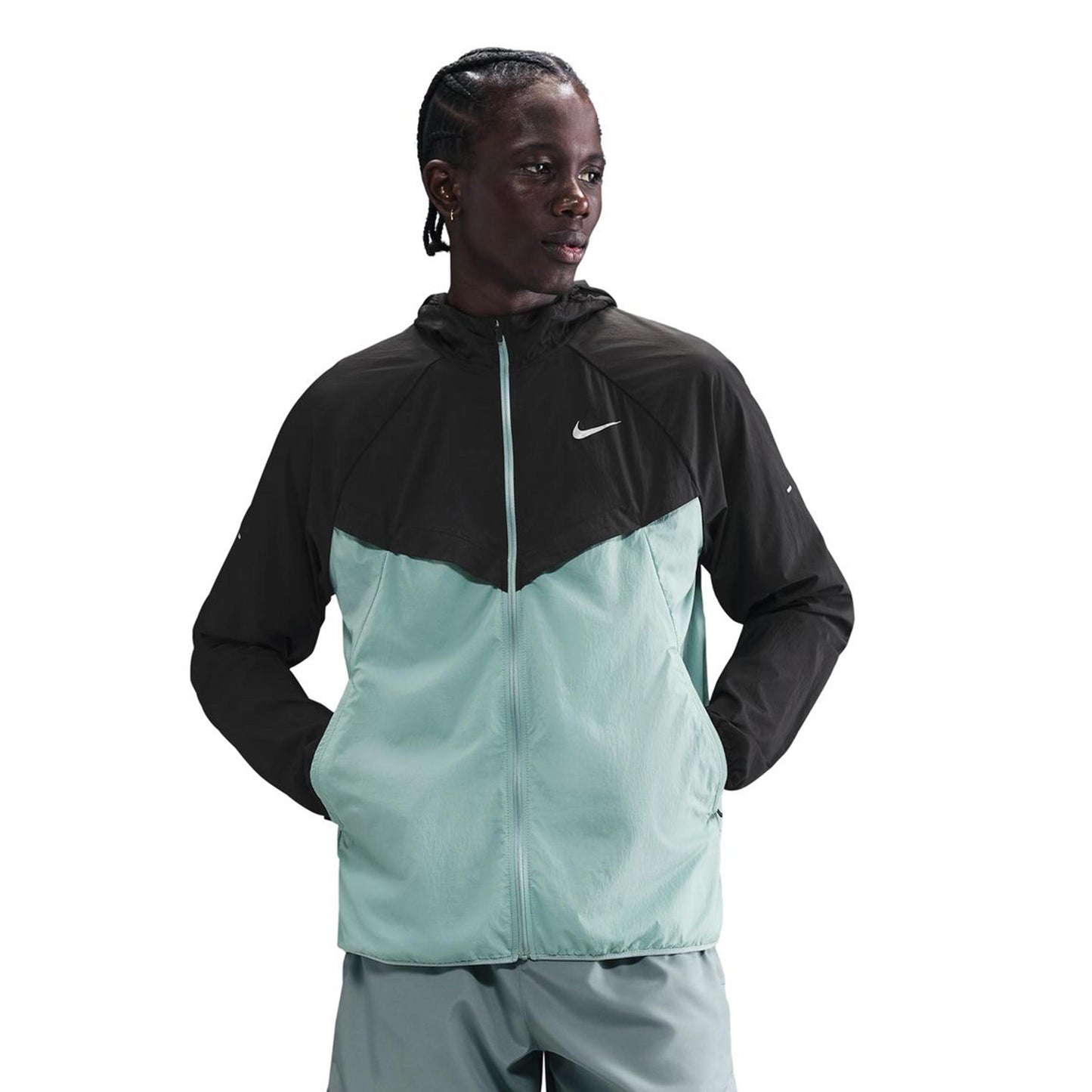 Nike Stride Hardloopjas Heren - zwart, turkoois