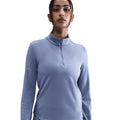 Swift Half-Zip Hardloopshirt Dames - blaugrau, zilver