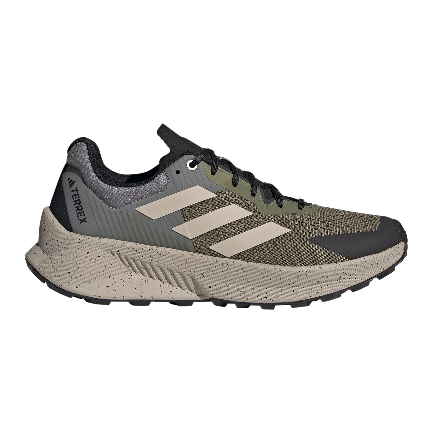 adidas Soulstride Flow Trailschoen Heren - olijf, grijs