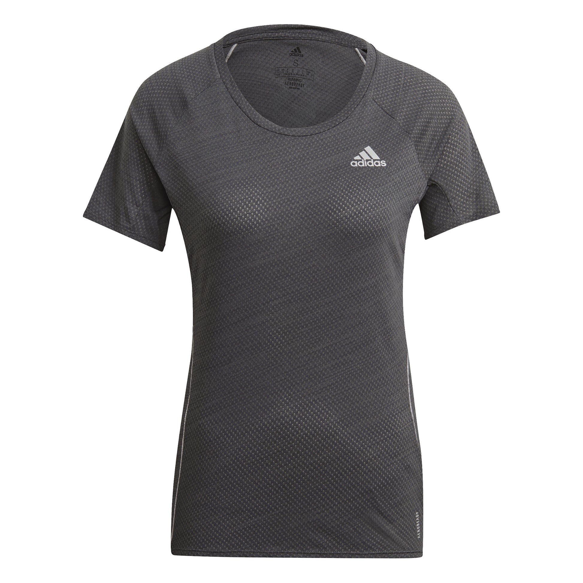 adidas Runner T-shirt Dames - donkergrijs, wit