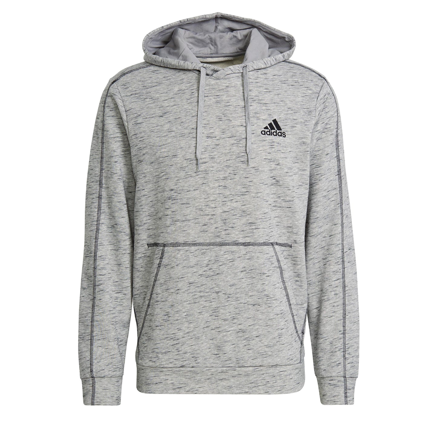 adidas Melange Sweater met capuchon Heren - grijs, zwart