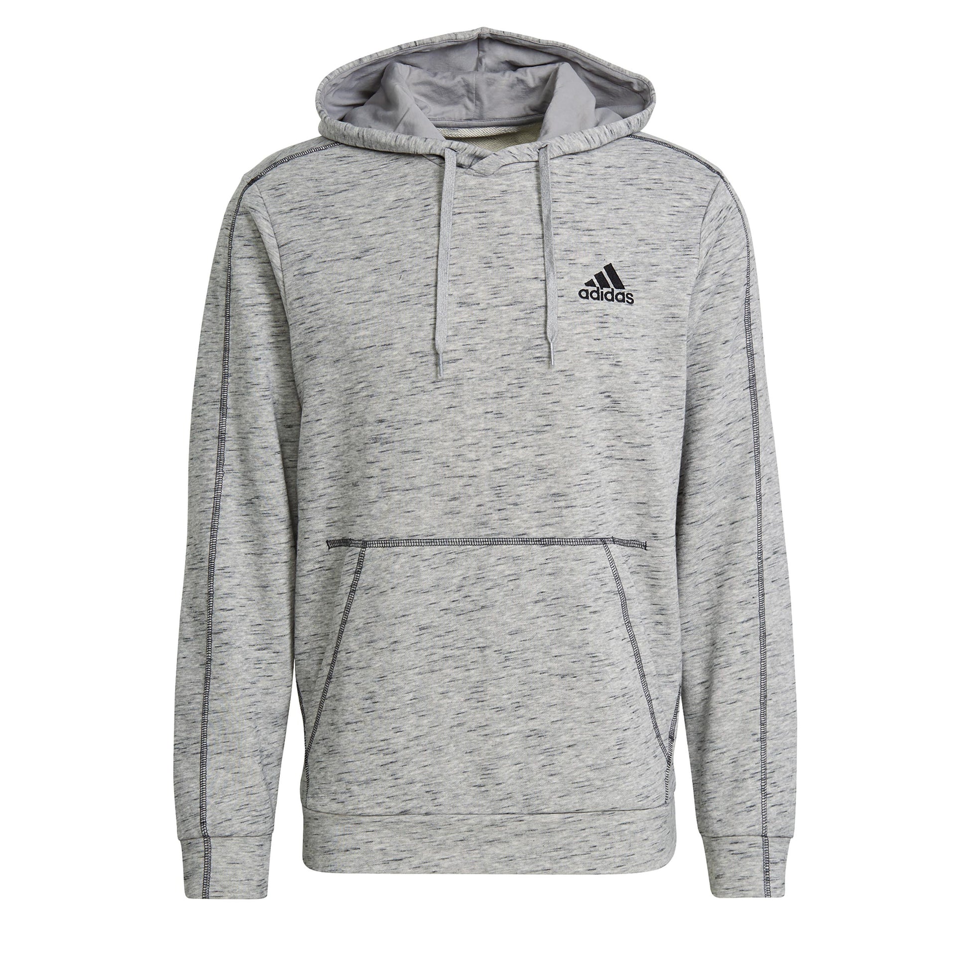adidas Melange Sweater met capuchon Heren - grijs, zwart