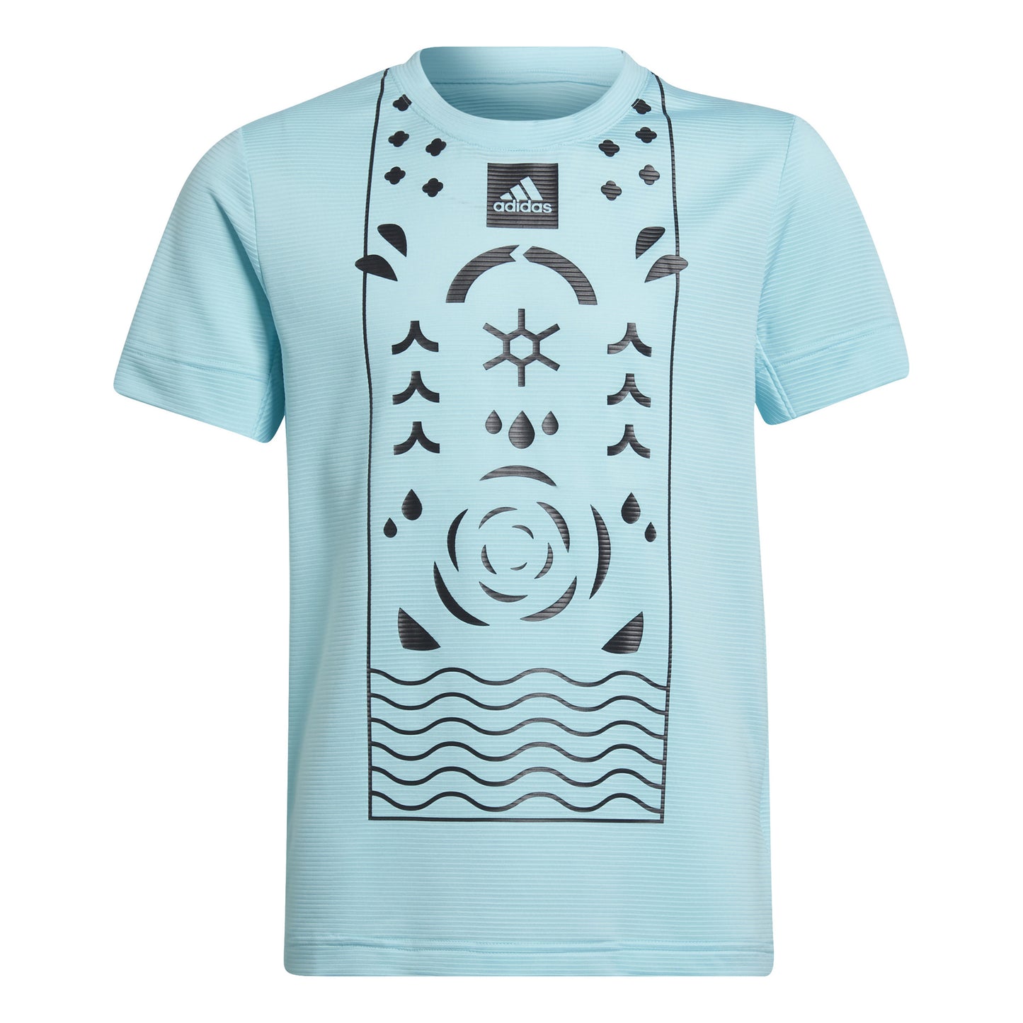 adidas Q2 T-shirt Jongens - lichtblauw, zwart
