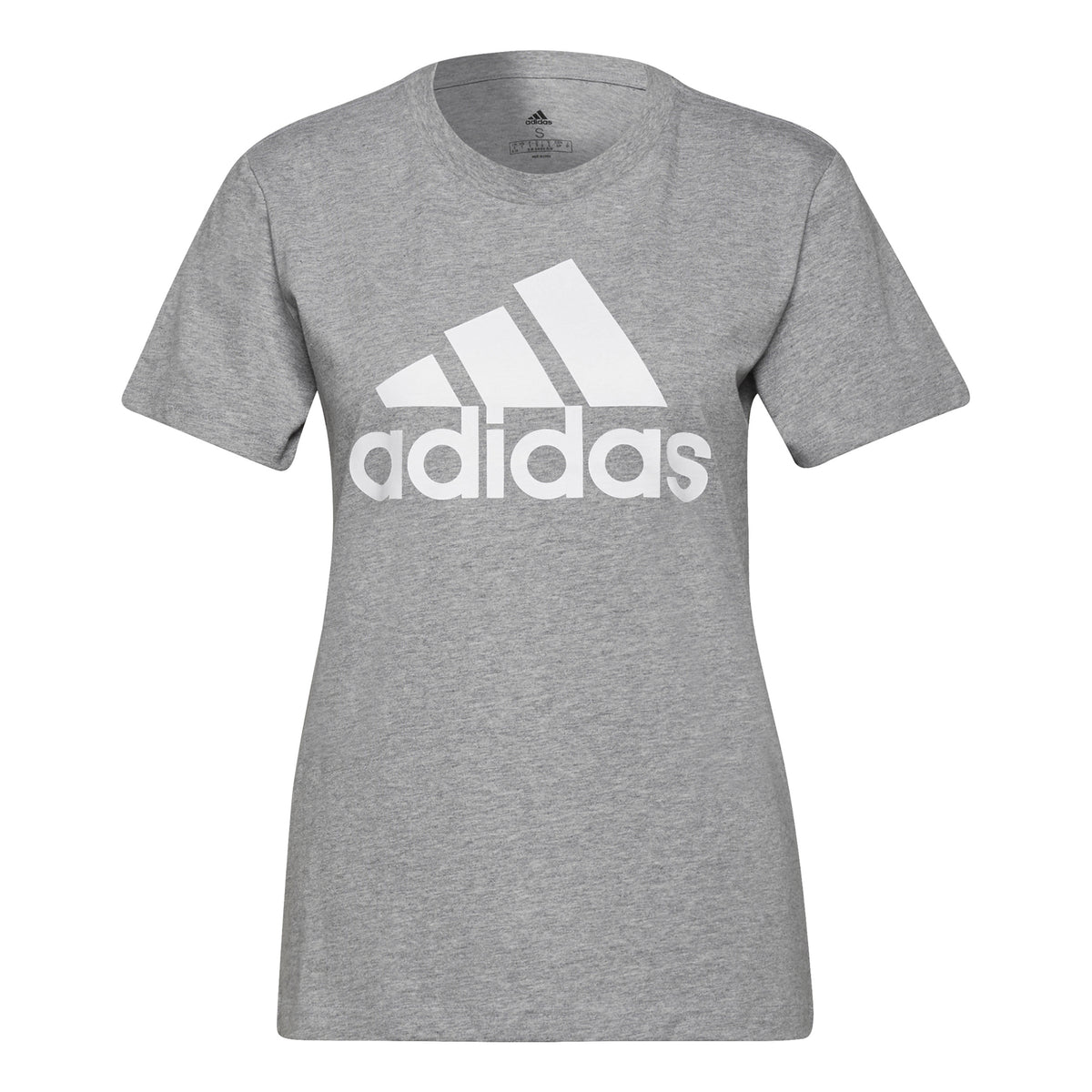 adidas Big Logo T-shirt Dames-Grijs,Wit