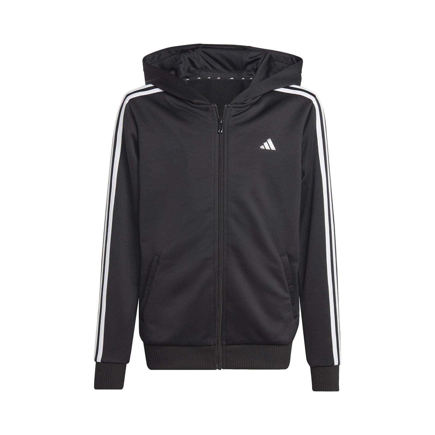 adidas Training ES 3 Stripes Full-Zip Sportjas Kinderen - zwart, wit