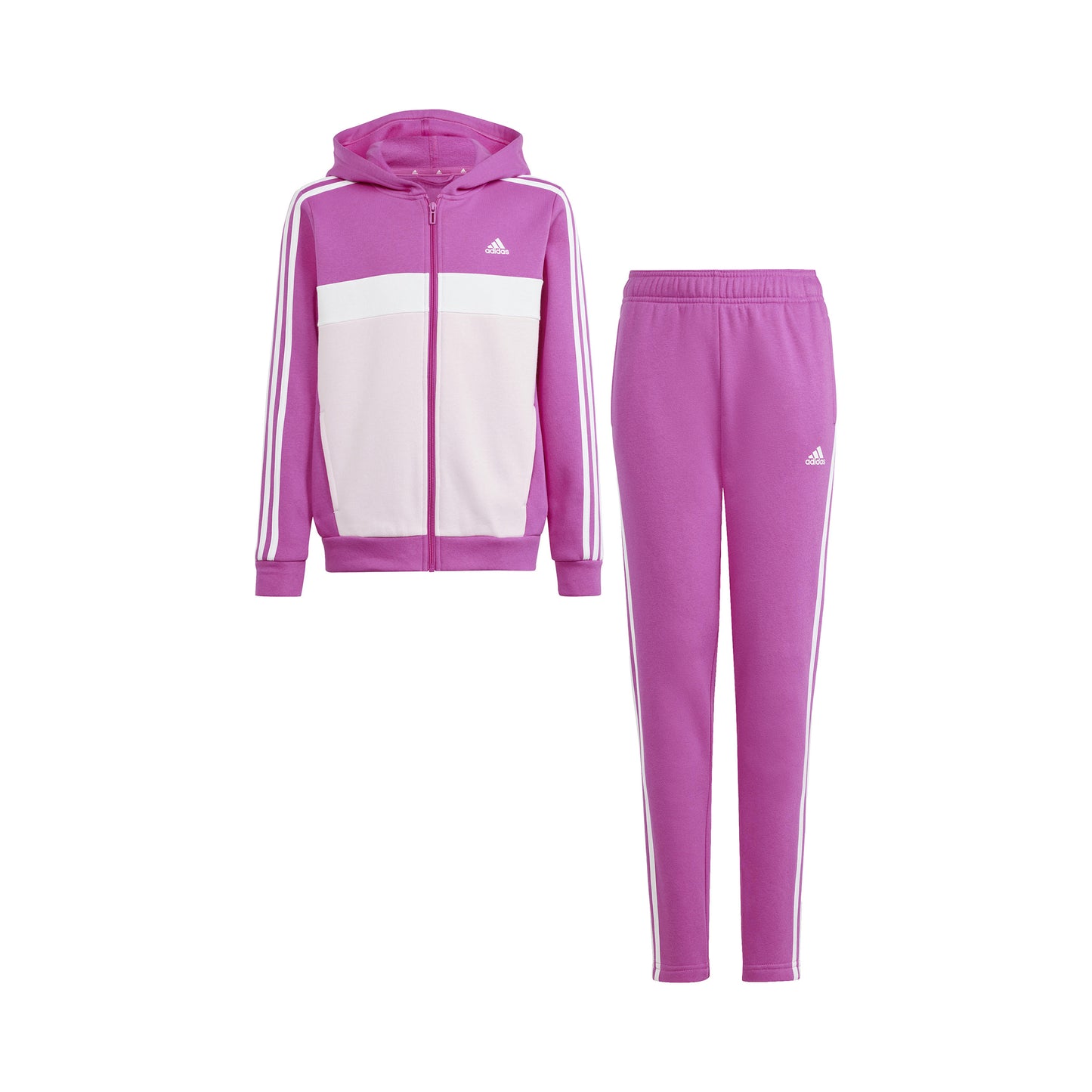adidas 3Stripes Trainingspak Meisjes - pink, roze