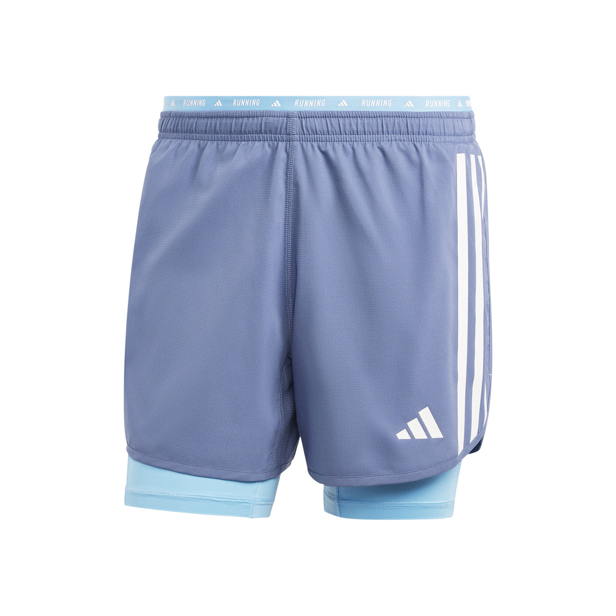 adidas Own The Run 3S 2in1 Hardloopshorts Heren - blaugrau,