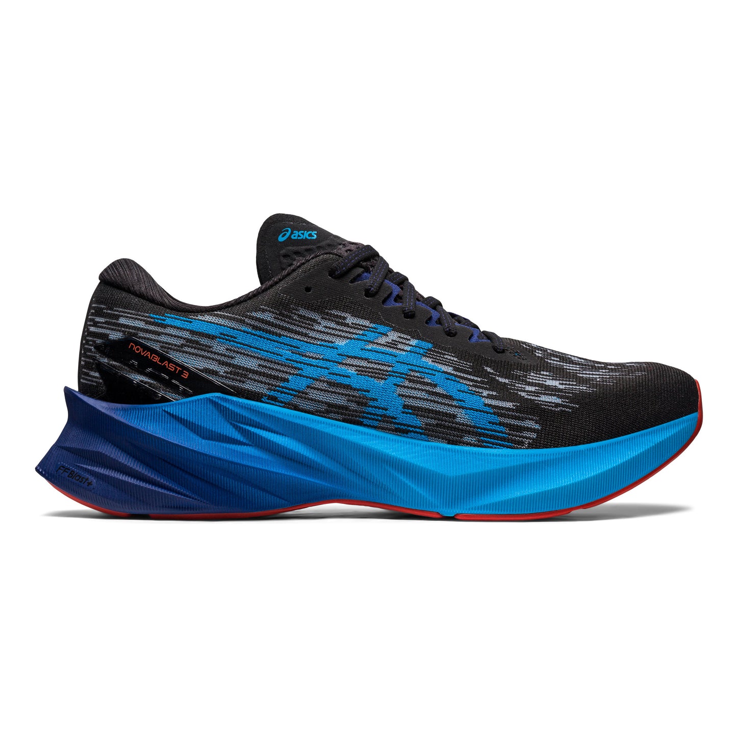 ASICS Novablast 3 Neutrale schoen Heren - zwart, blauw
