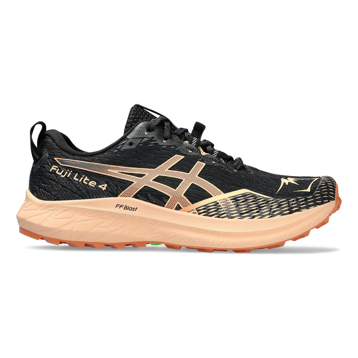 ASICS Fuji Lite 4 Trailschoen Dames - zwart, abrikoos
