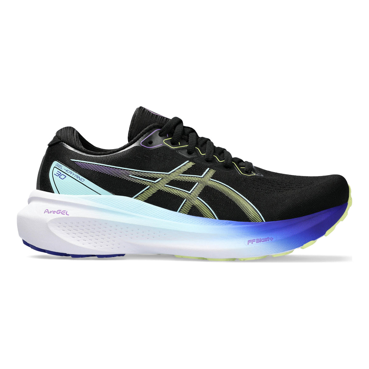 ASICS Gel-Kayano 30 Stabiliteitsschoen Dames - zwart, neongeel